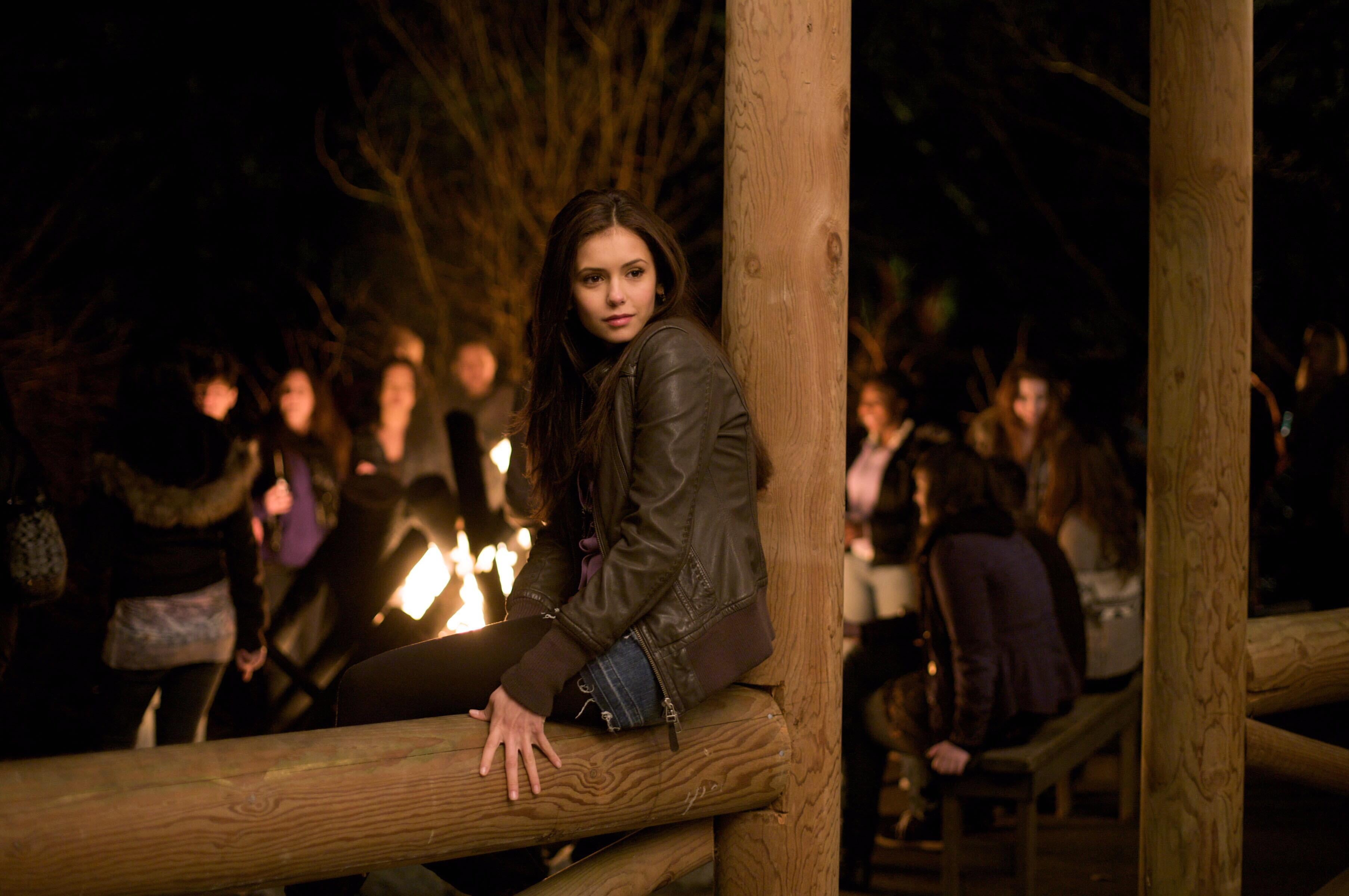 Katherine pierce, people, leisure activity, the series, dark, three quarter length, 2K, contemplation, women, winter, celebration, The Vampire Diaries, HD Wallpaper