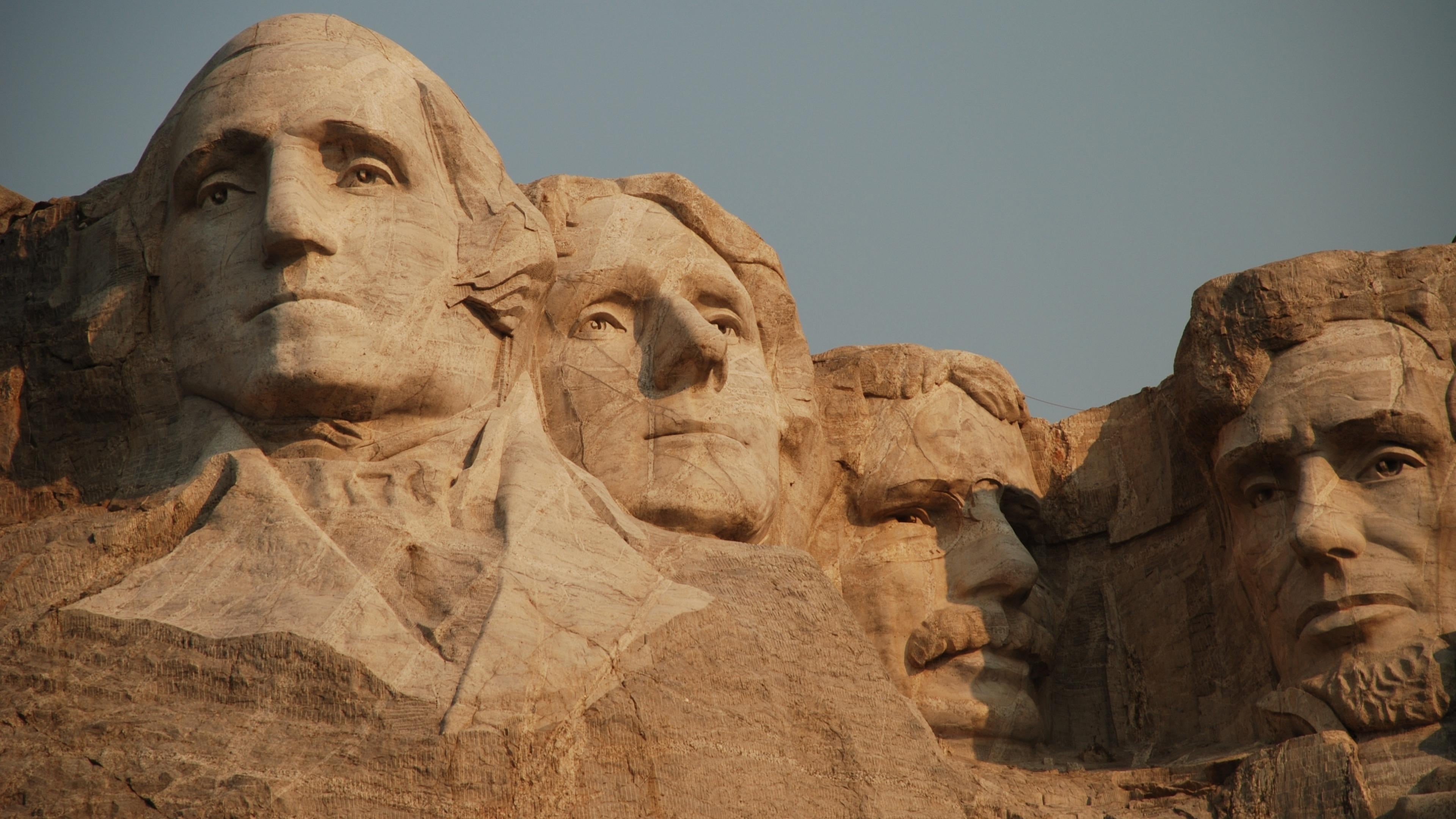 travel destinations, statue, mount, no people, the past, 4K, monument, human representation, keystone, travel, usa, america, solid, thomas jefferson, theodore roosevelt, HD Wallpaper