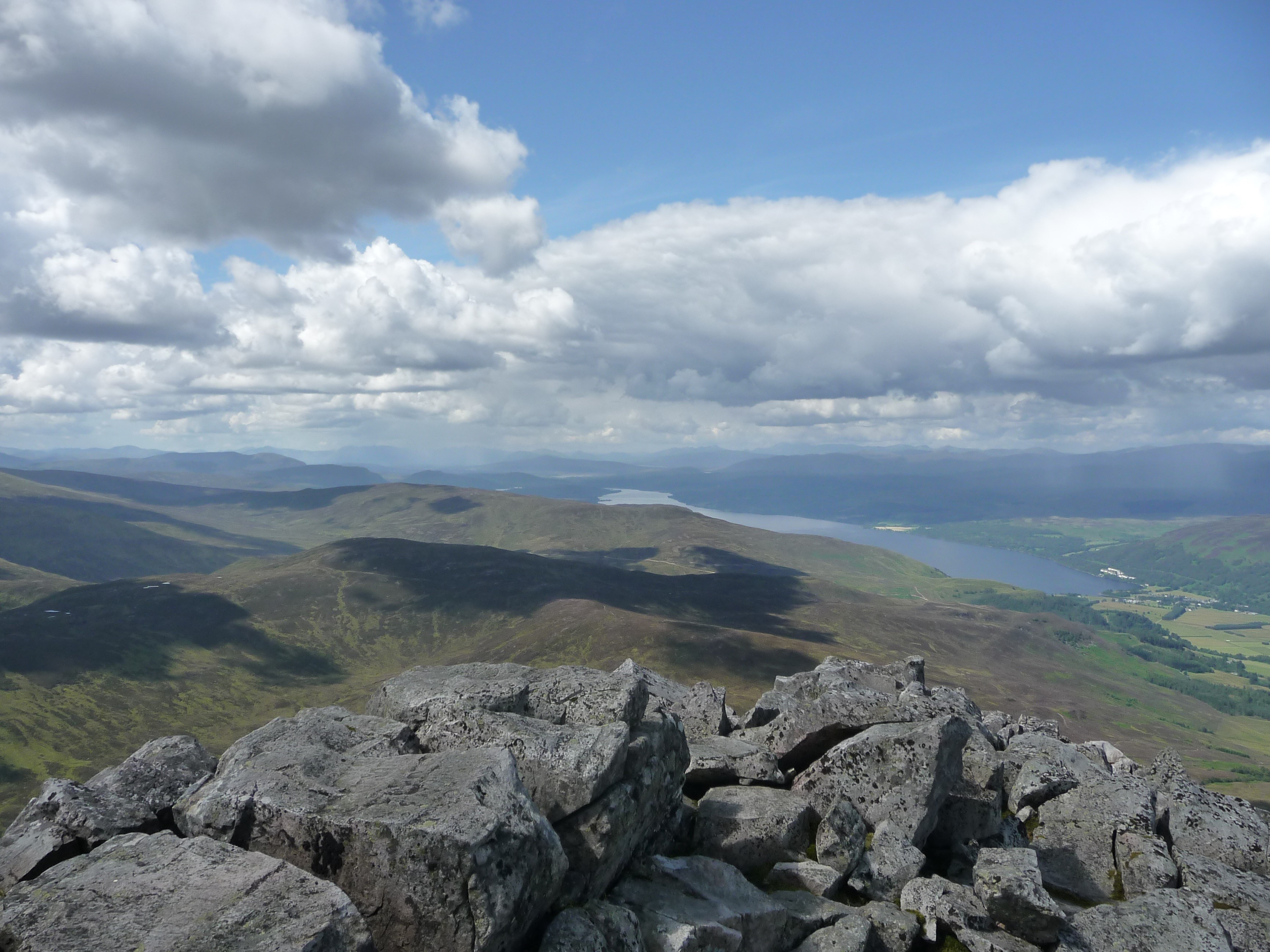 rock, peak, tranquility, kinloch rannoch, view, solid, landscape, cloud, non-urban scene, no people, mountain, cloud - sky, highland, scotland, scottish, HD Wallpaper