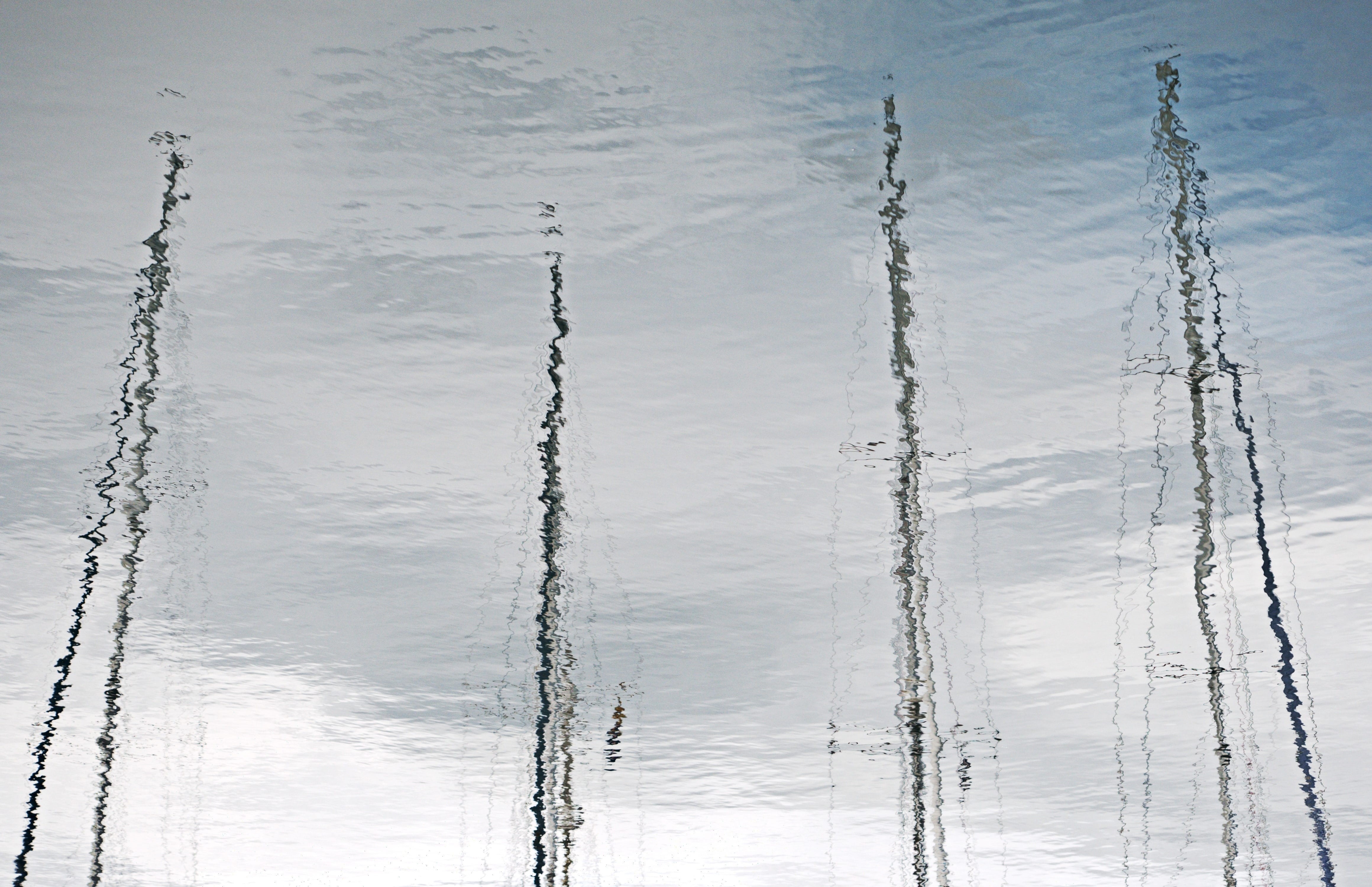 nature, inversion, sport, invert, four, winter, rigging, distort, tranquility, snow, wavelet, Sailboat, lake, non-urban scene, liquid, high angle view, HD Wallpaper
