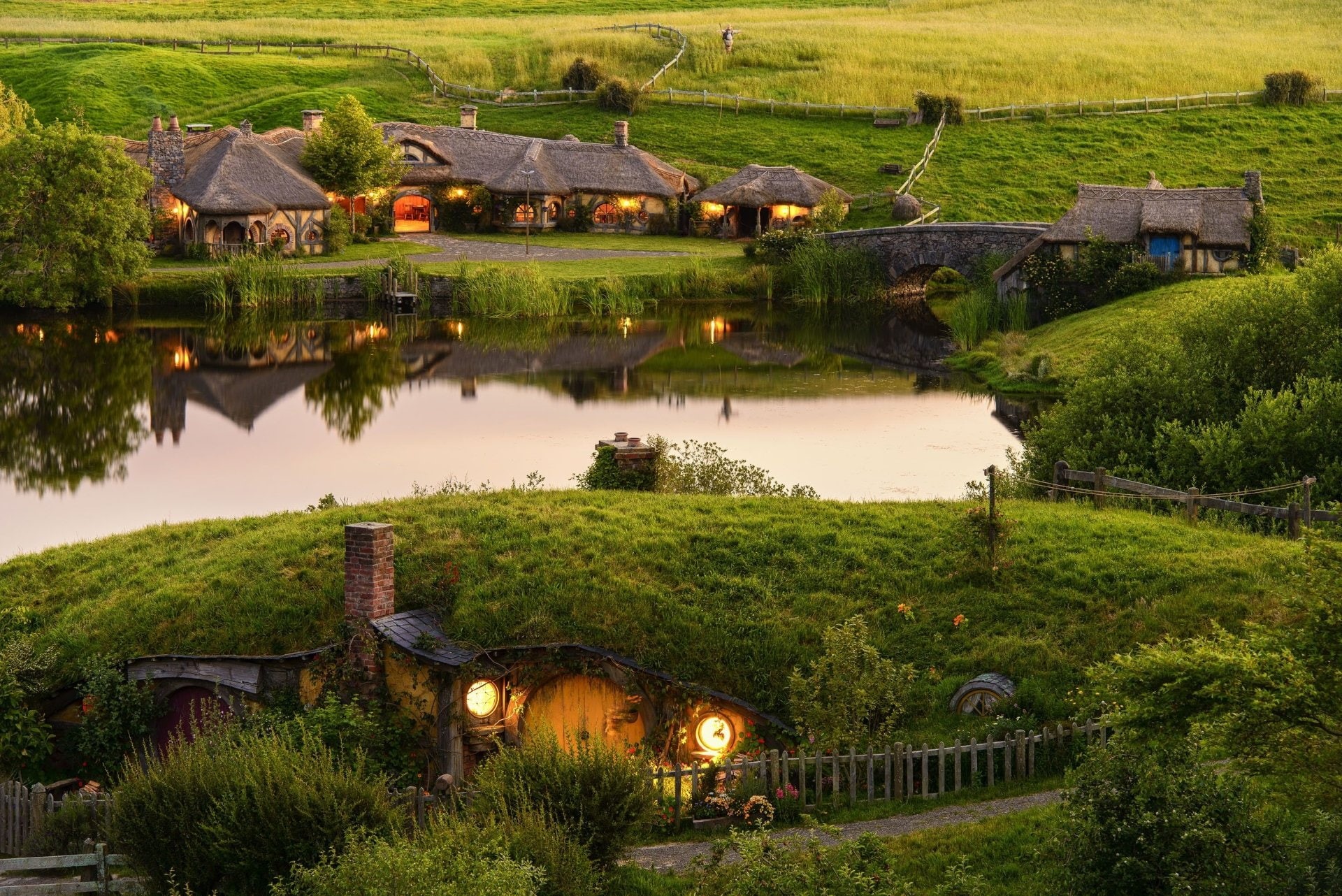 Man Made, 1080P, Hobbiton, HD Wallpaper