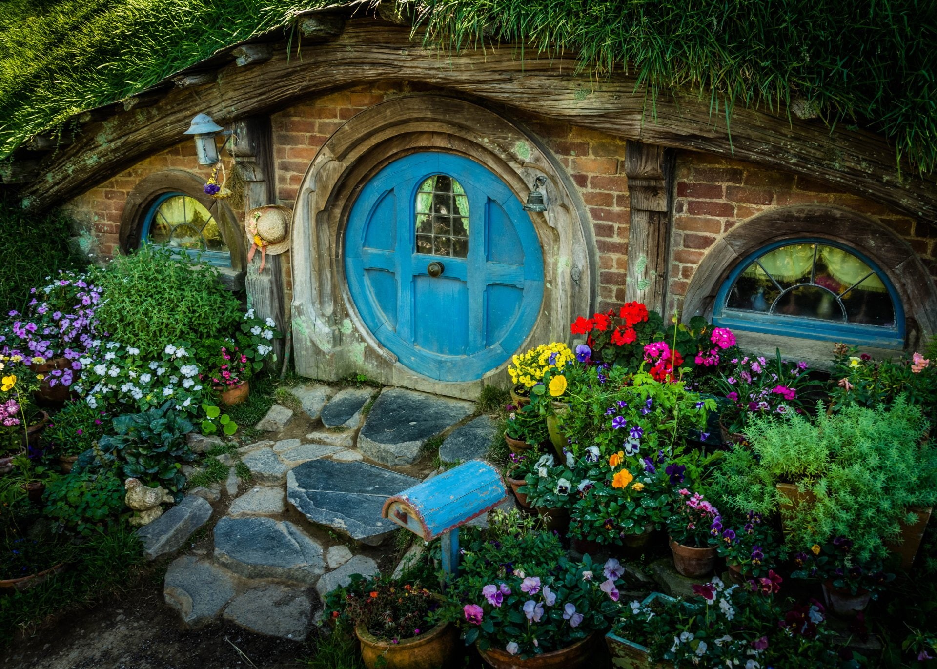 Man Made, New Zealand, 1080P, House, Hobbiton, HD Wallpaper