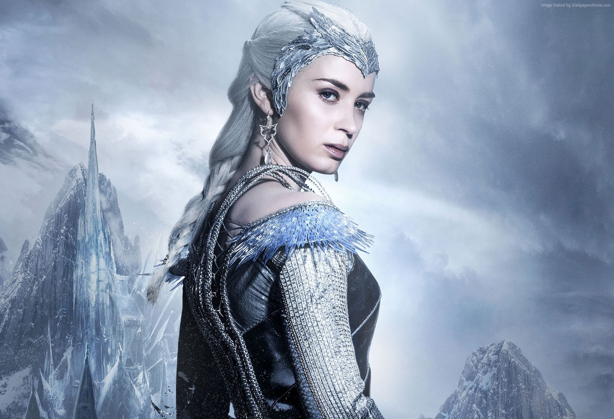 hairstyle, young adult, snow, Best Movies, beautiful woman, Emily Blunt, one person, The Huntsman Winters War, portrait, fashion, clothing, digital composite, HD Wallpaper