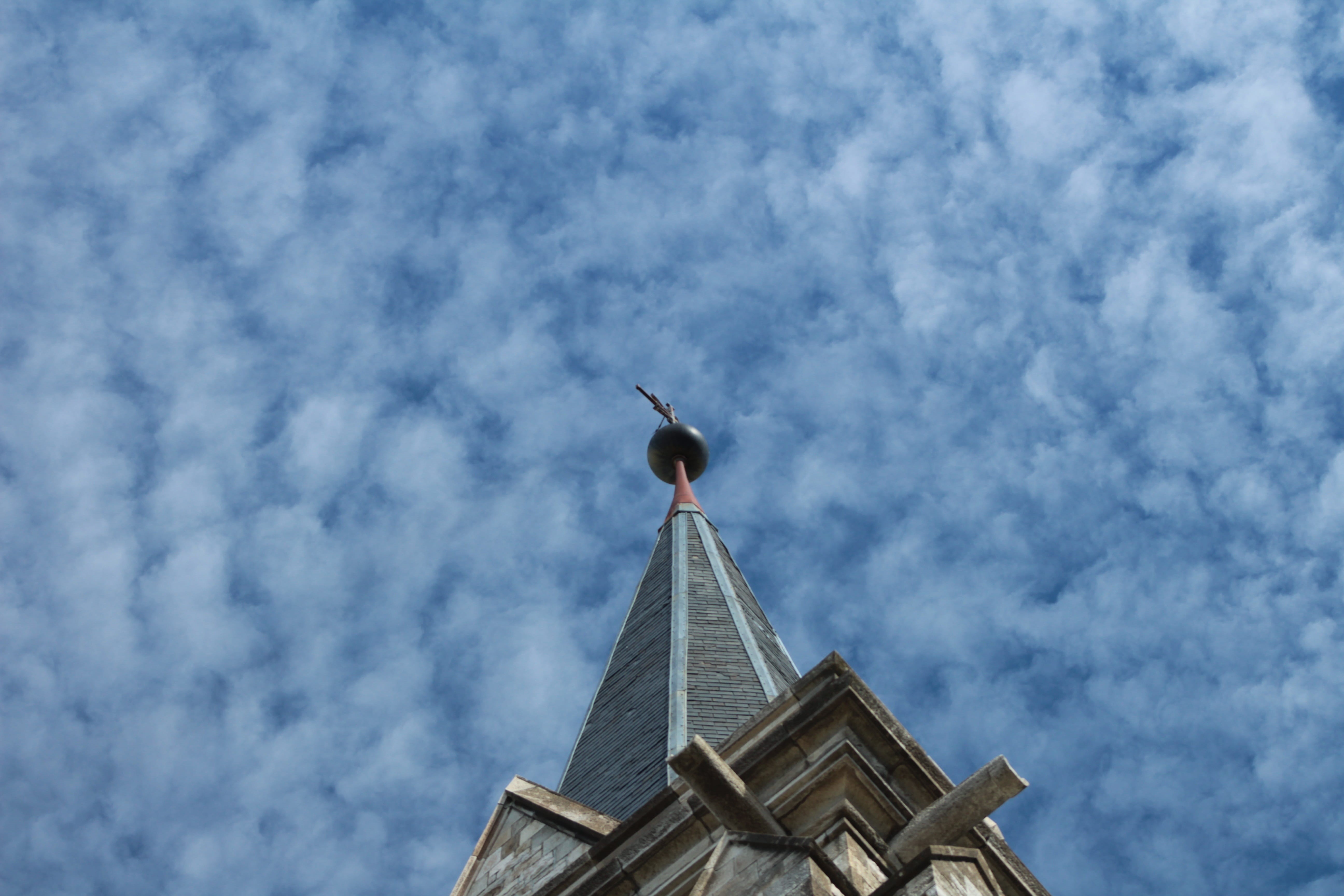 religion, nature, san carlos de bariloche, sky, cathedral, stone, spire, tower, low angle view, church, spirituality, place of worship, no people, impose, HD Wallpaper
