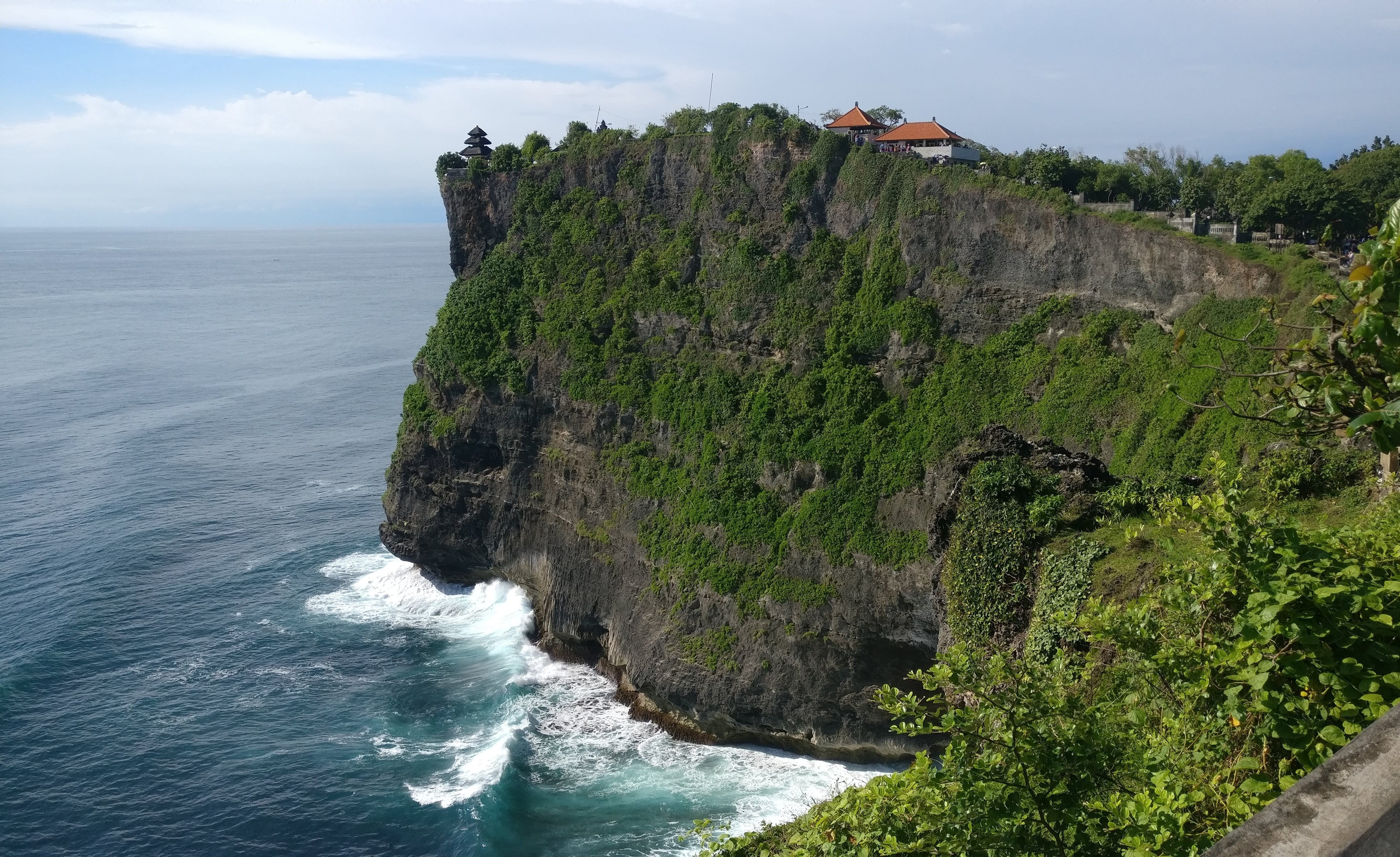 uluwatu temple, sea, water, nature, non-urban scene, rock - object, indonesia, mountain, eroded, sky, day, scenics - nature, no people, ocean, rocky coastline, HD Wallpaper