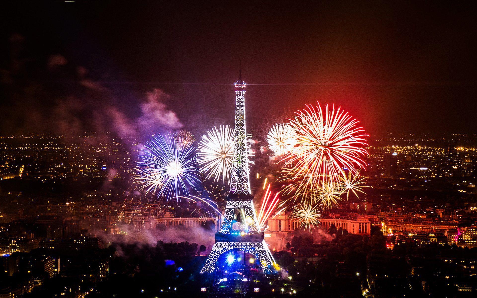 eiffel, tower, 1920x1200, fireworks, eiffel tower, fireworks eiffel tower, 1080P, HD Wallpaper