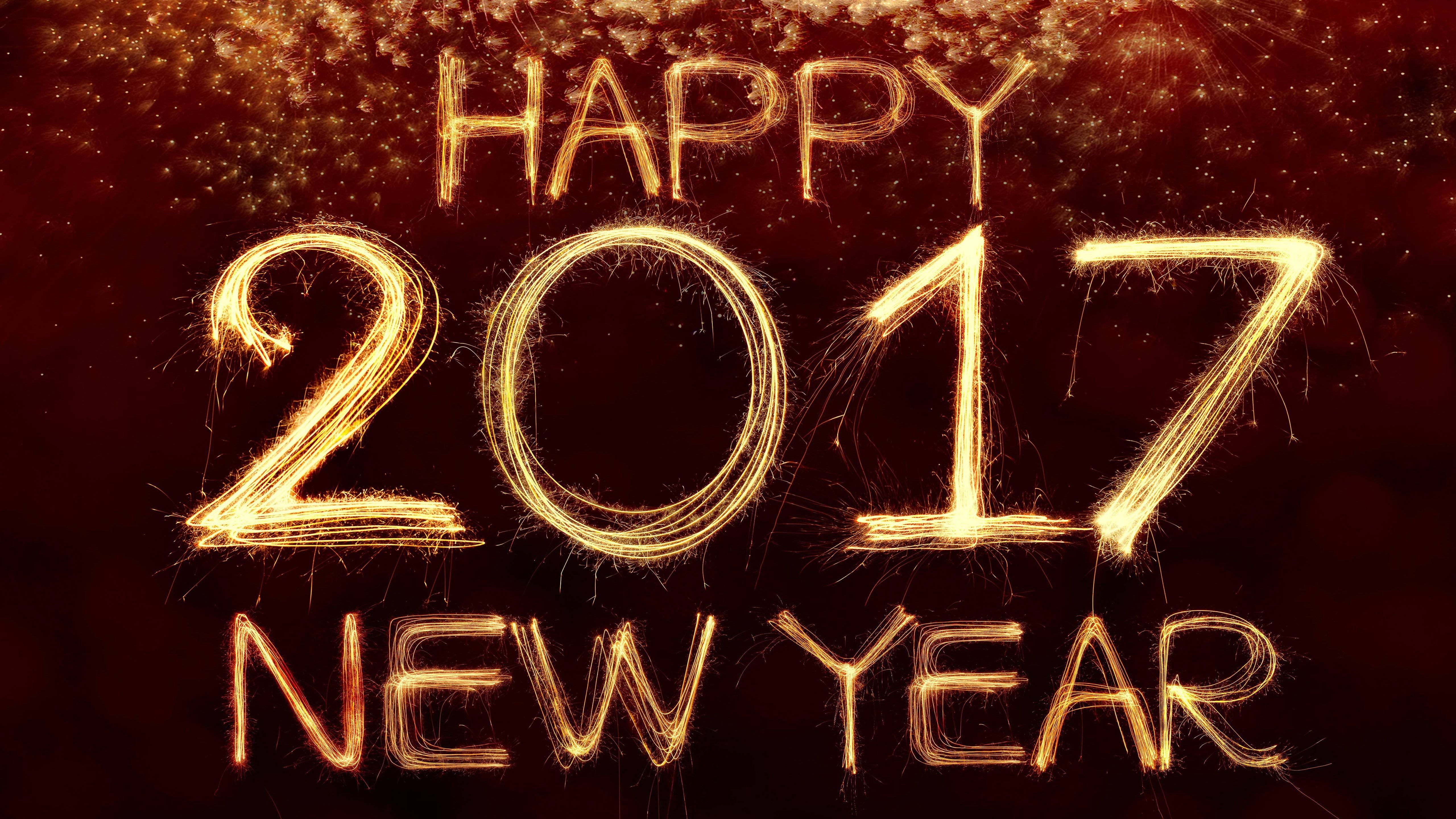 happy new year, fireworks, year, new, happy, 4k, 5K, k, 2017, HD Wallpaper
