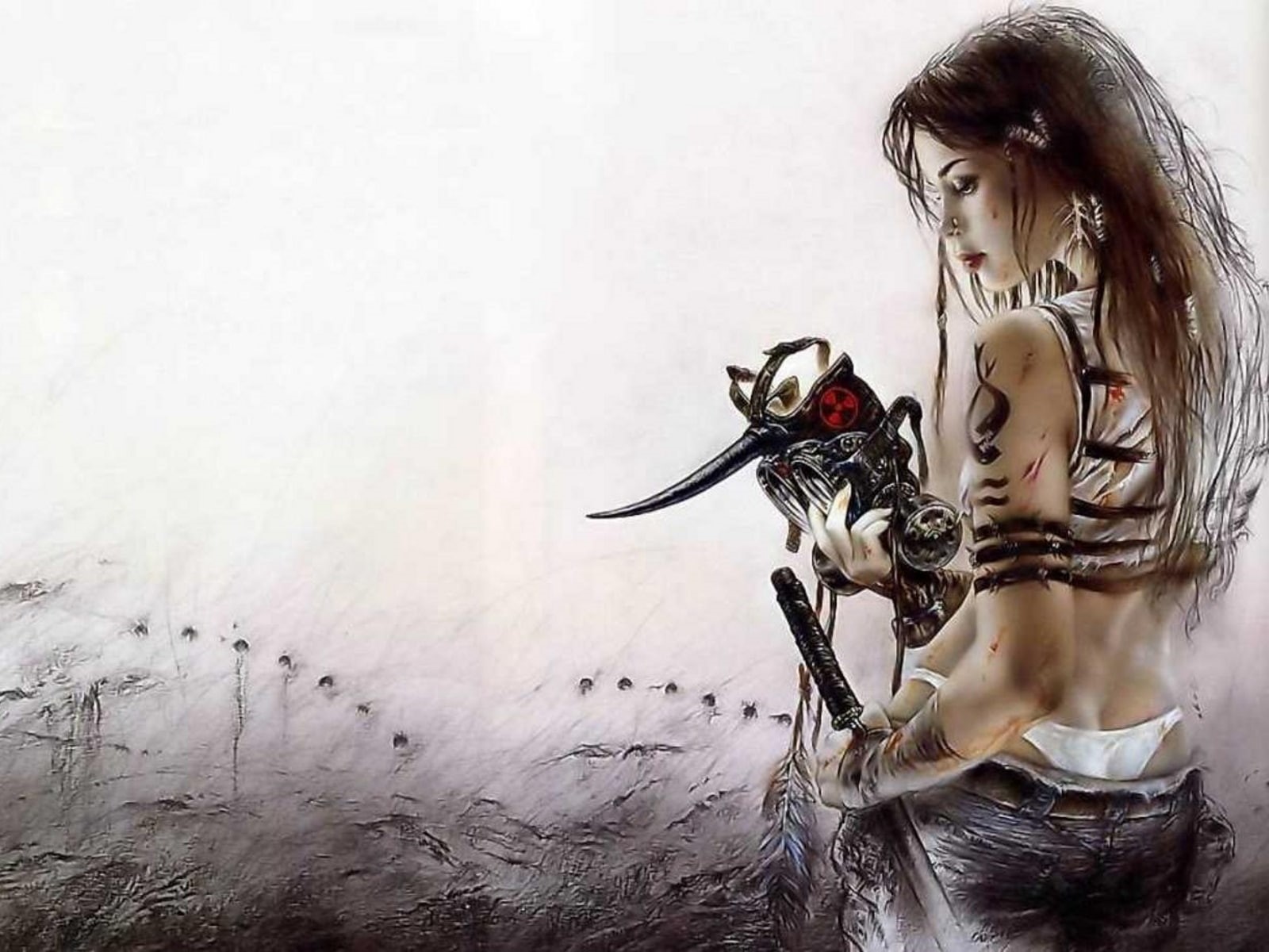 royo, holding, female, game, 720P, profile, hd, fantasy, sword, luis, HD Wallpaper