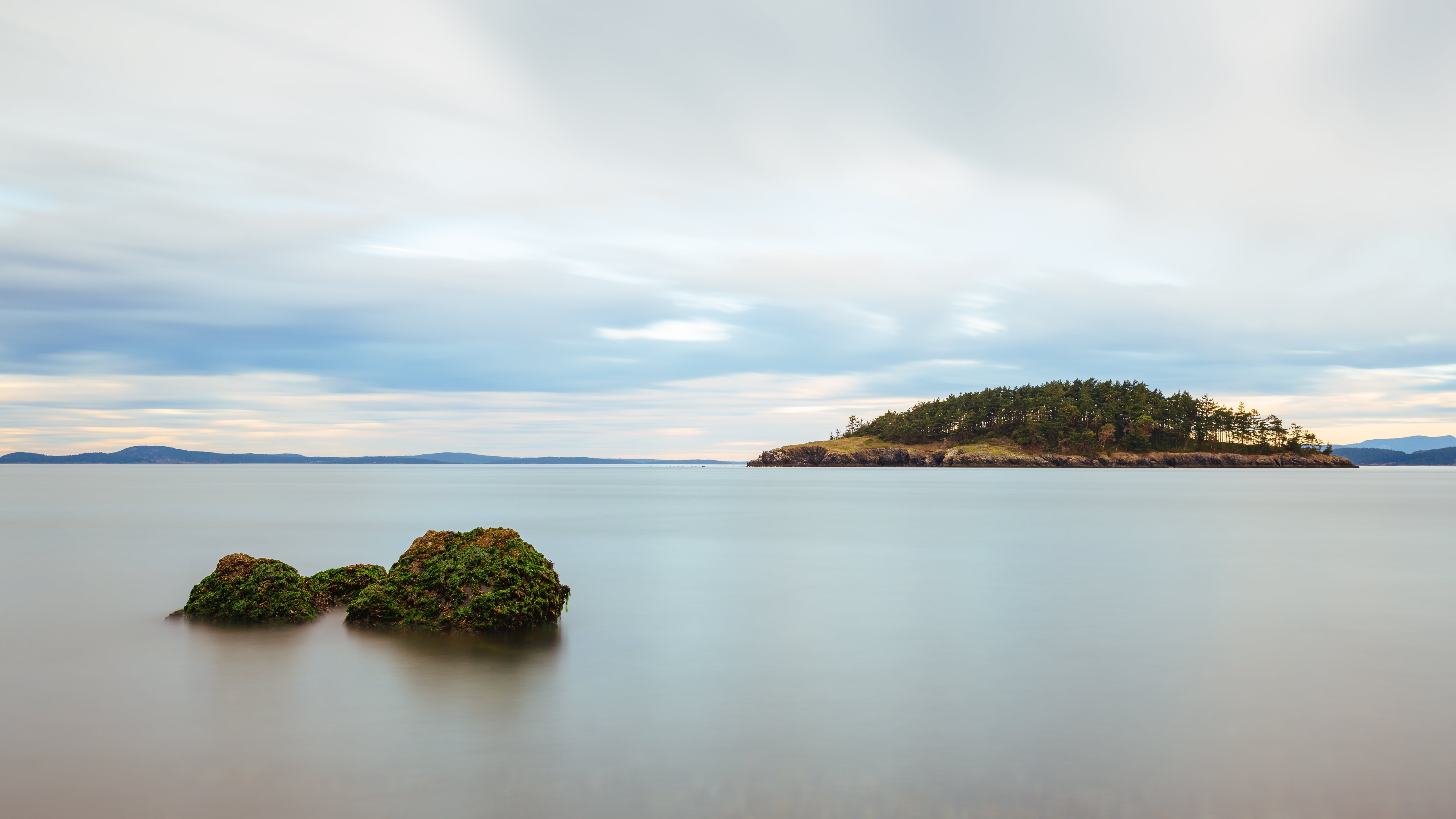 landscape, water, ND, Canon EOS 5D Mark III, f/2, seascape, USM, long exposure, island, Canon EF, 5K, B+W, Pacific Northwest, landscape photography, Patiently, HD Wallpaper