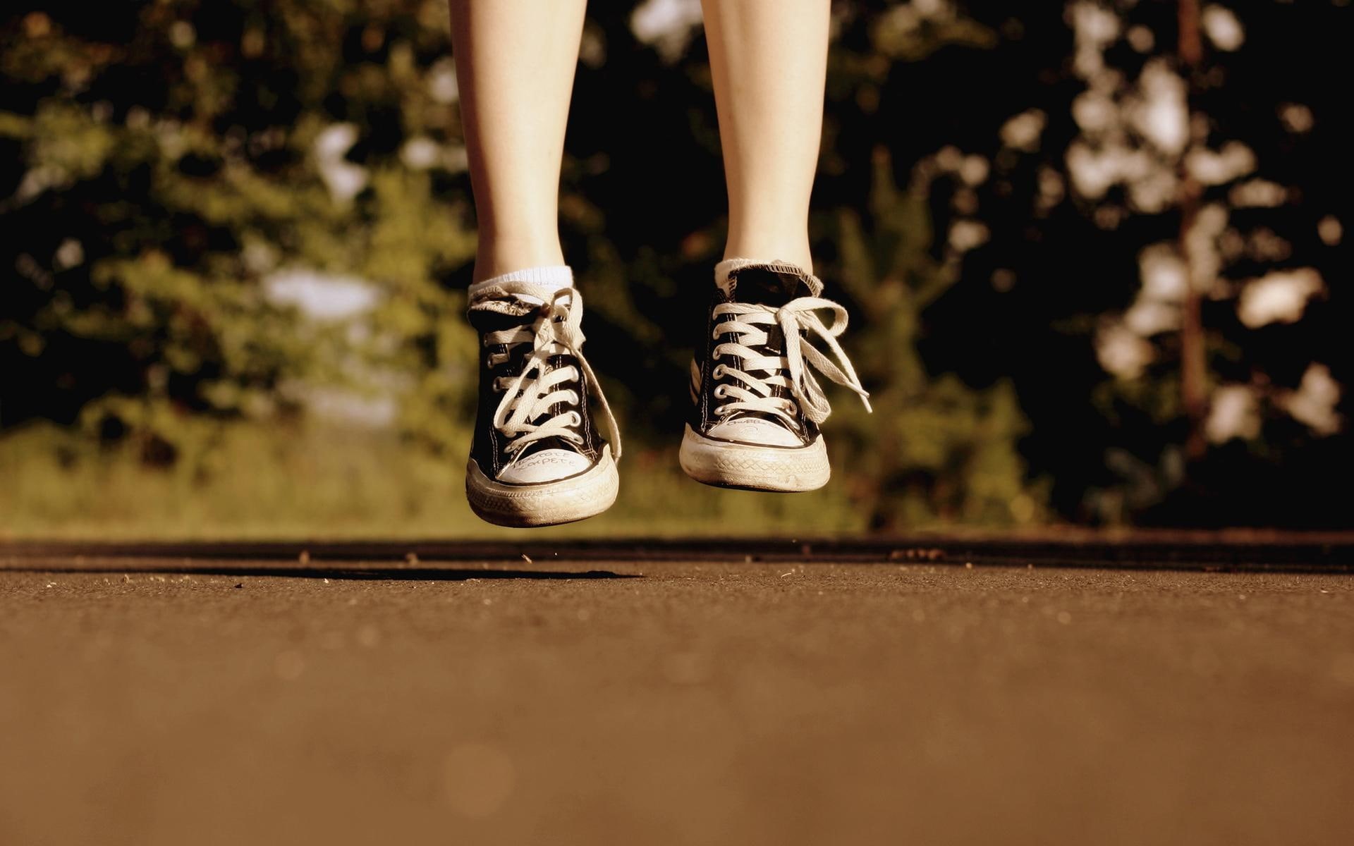 shoes, converse, sneakers, mood, black, quiet, top, 1080P, pair, leg, low, canvas shoes, canvas, HD Wallpaper