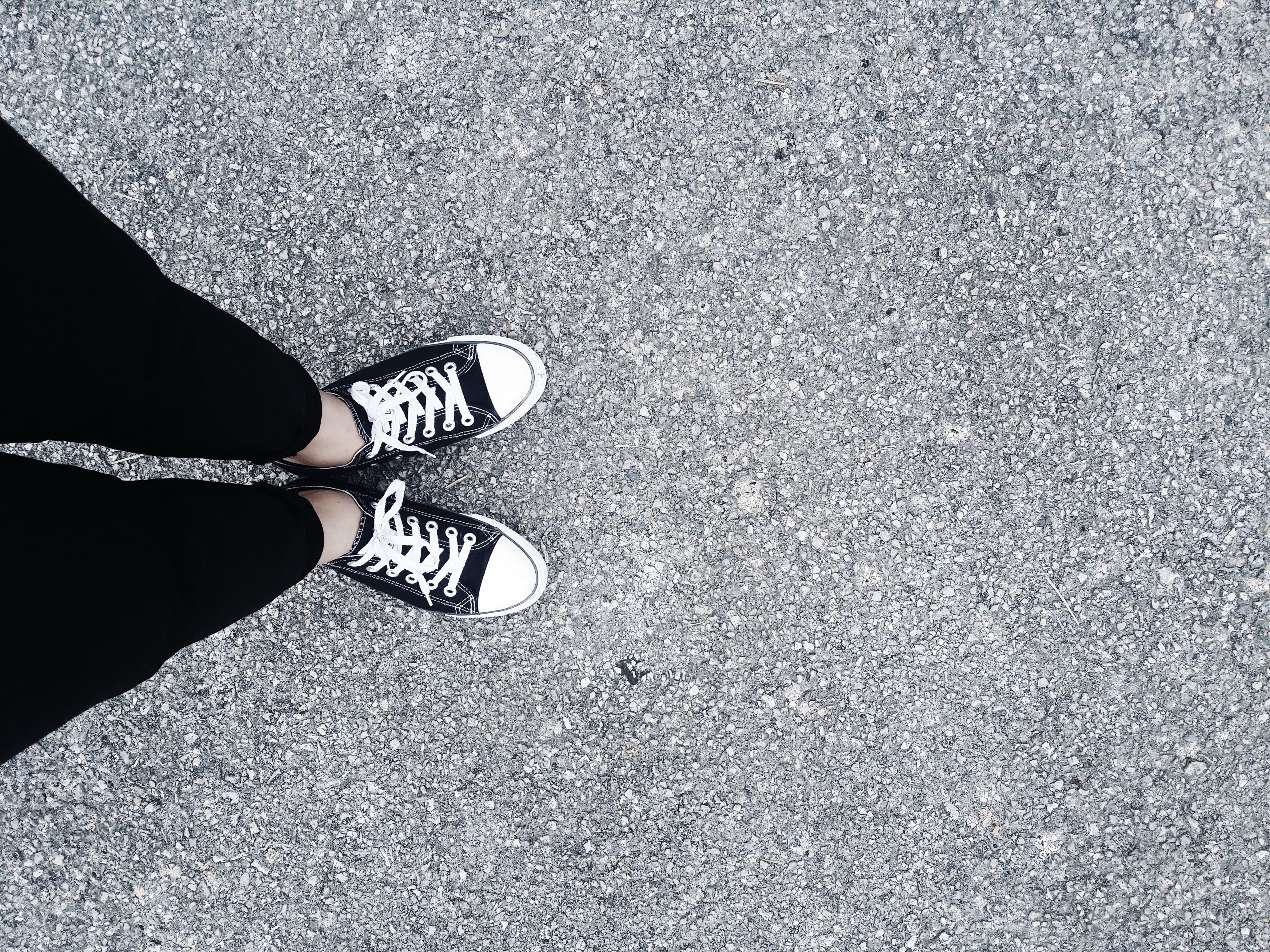 wearing, person, one person, hipster, pants, top, limb, low section, black pants, women, city, human foot, sneakers, body part, human limb, outdoors, human leg, HD Wallpaper