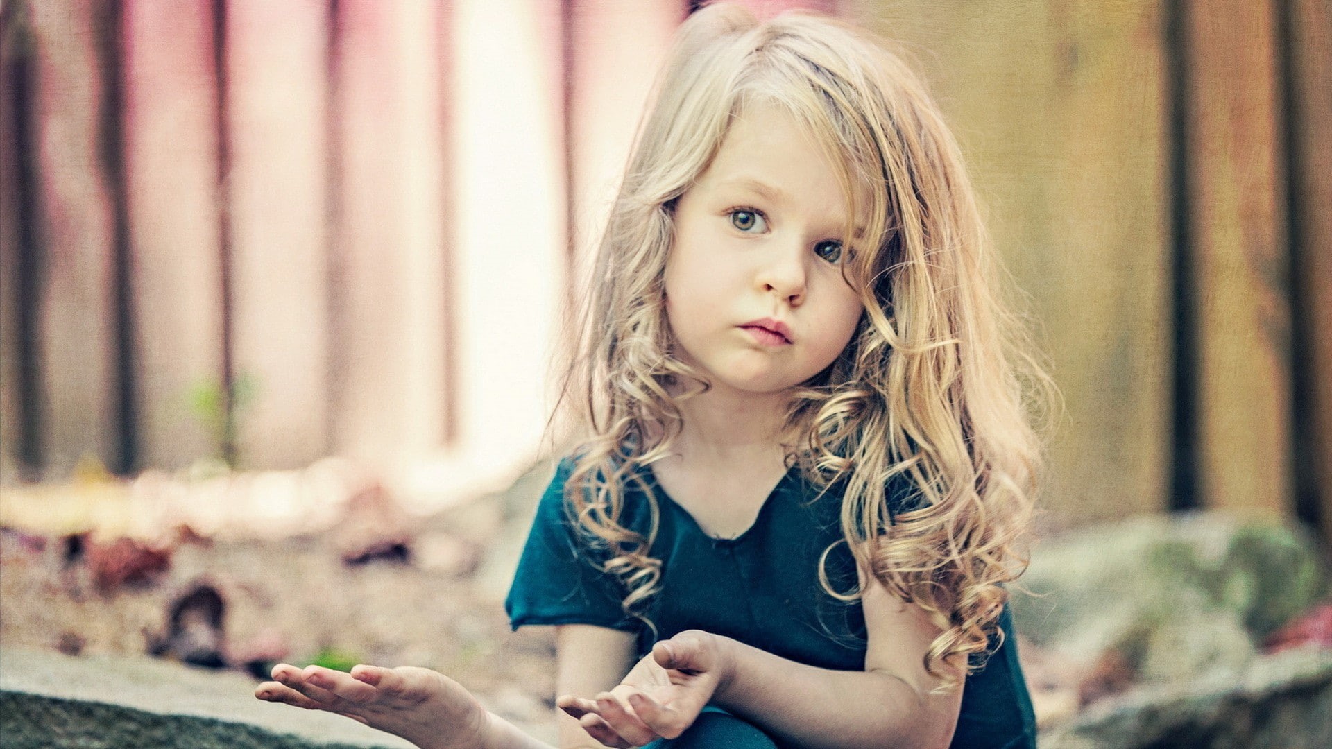 innocence, females, hair, long hair, little girl, cute, portrait, looking at camera, childhood, casual clothing, offspring, children, hairstyle, girls, HD Wallpaper