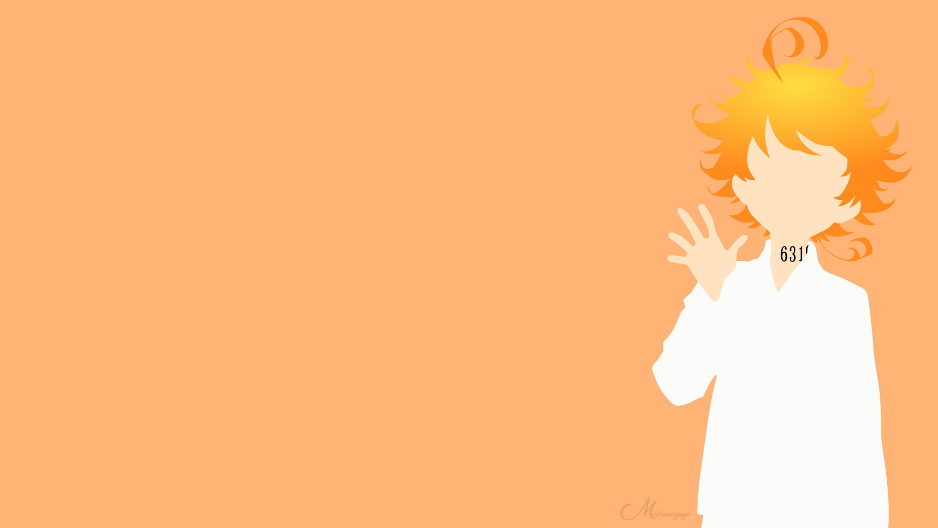 1080P, Vector, Emma (The Promised Neverland), Anime, Minimalist, The Promised Neverland, HD Wallpaper
