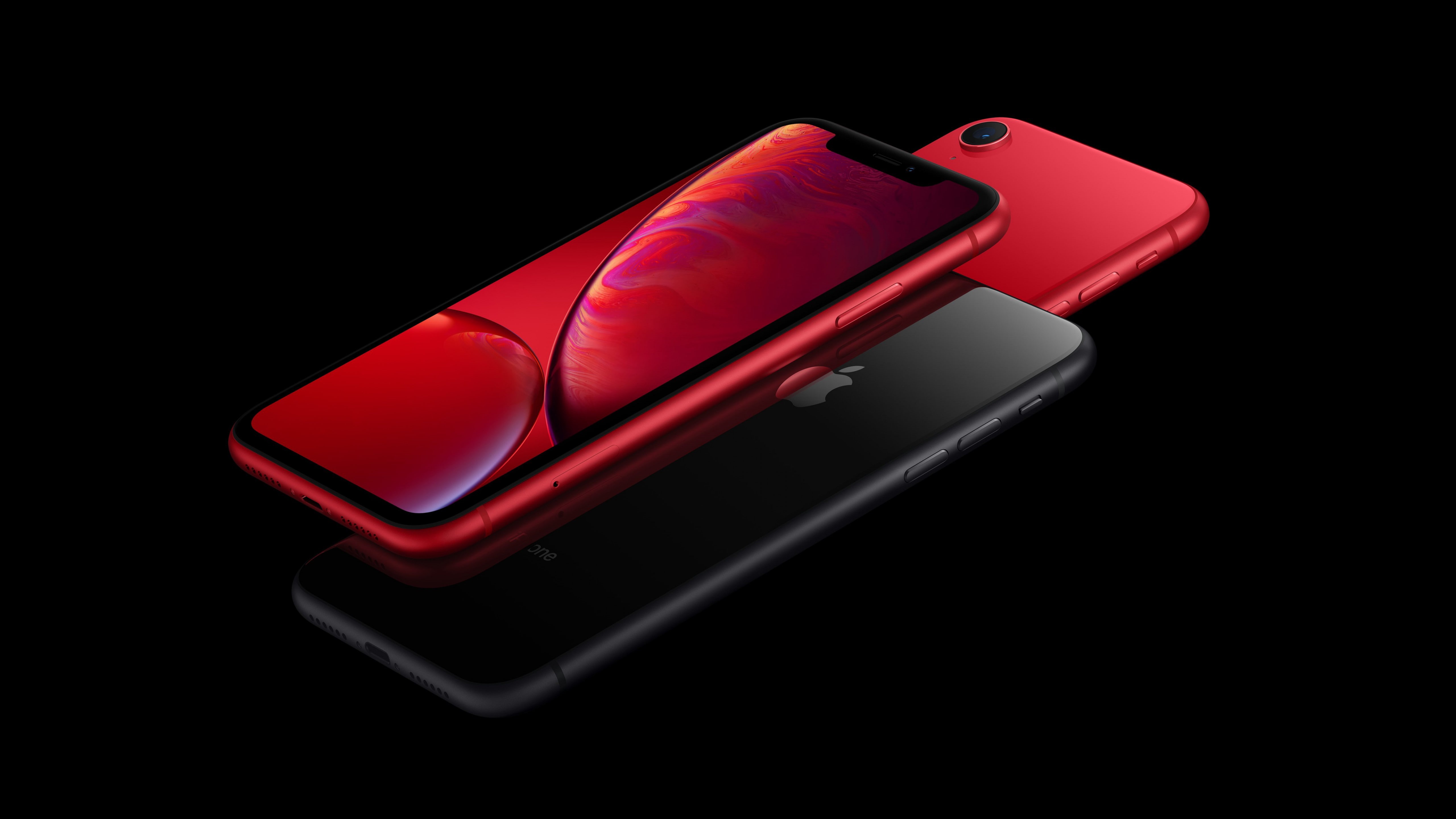 smartphone, 5K, black, 5K, red, iPhone XR, Apple September 2018 Event, HD Wallpaper
