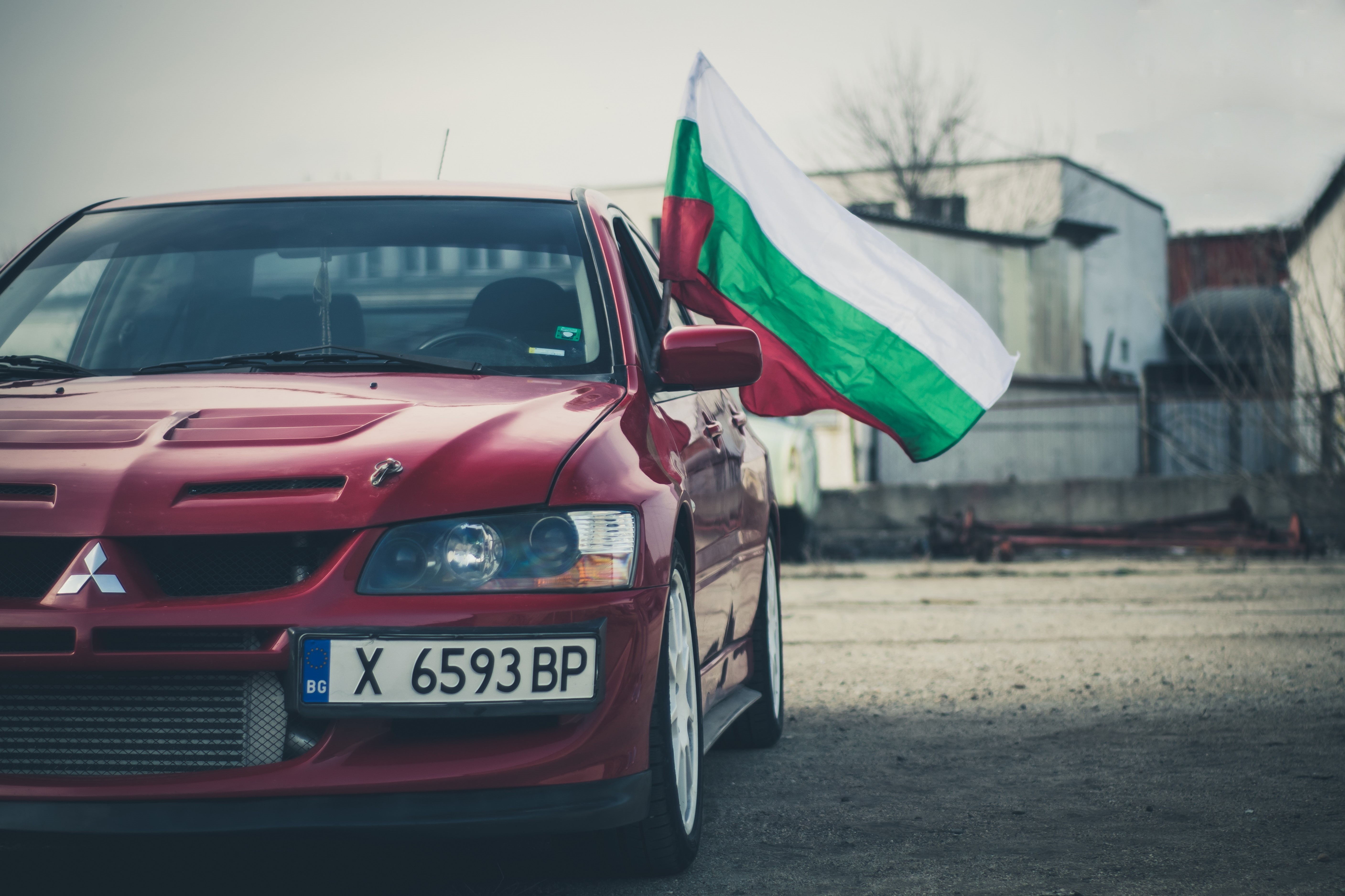 5K, street, road, day, nature, transportation, stationary, mode of transportation, car, city, Mitsubishi Lancer EVO, Bulgaria, motor vehicle, land vehicle, HD Wallpaper