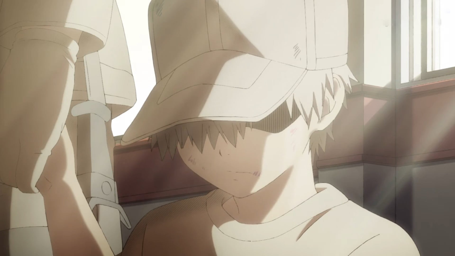 white color, art and craft, leisure activity, day, nature, Hataraku Saibou, one person, sunlight, real people, anime boys, window, transparent, close-up, HD Wallpaper