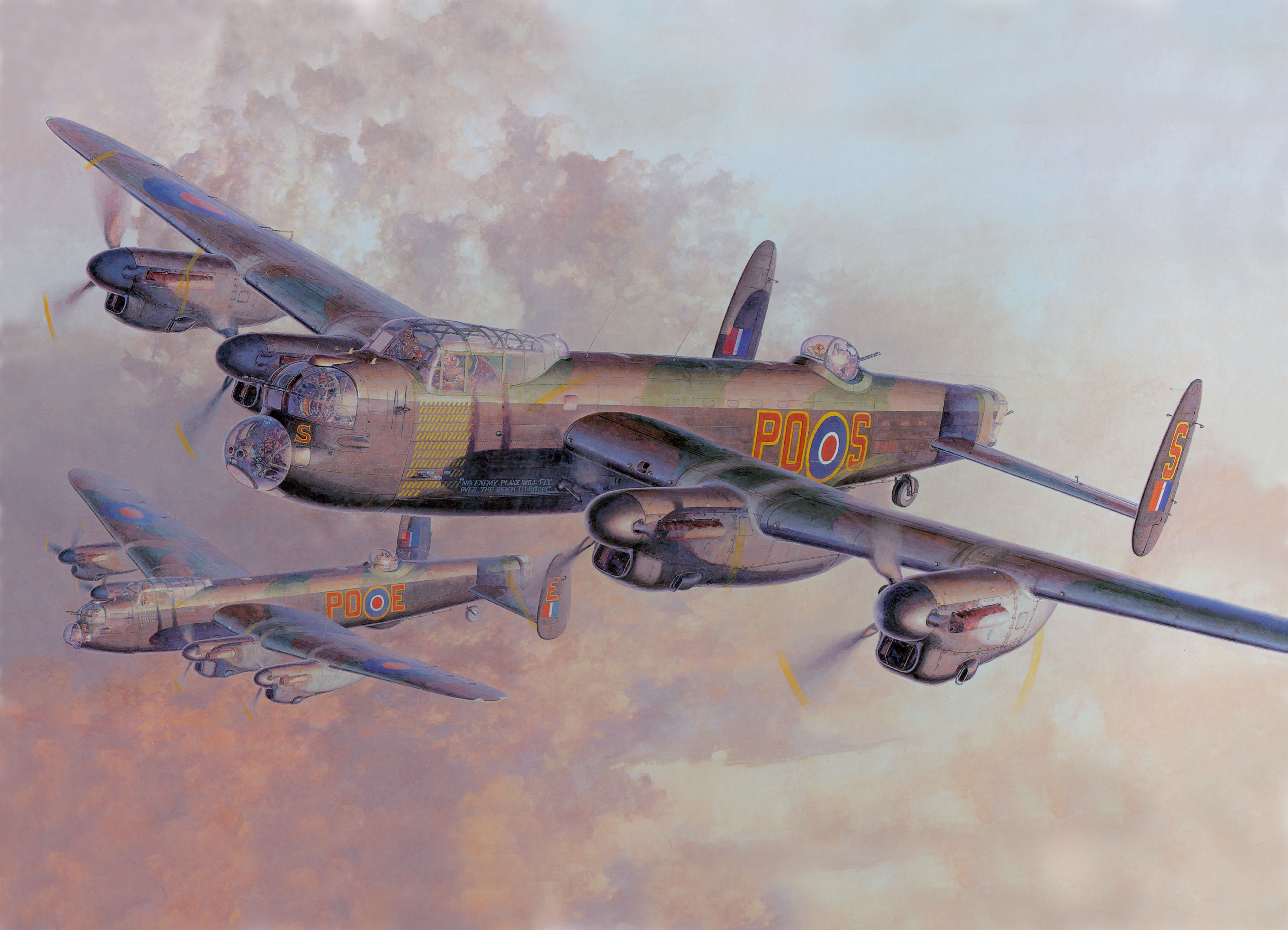 outdoors, Heavy, illustration, airplane, Lancaster B, mode of transportation, army, British, military, government, aircrafts, battle, (RAF), aerospace industry, HD Wallpaper