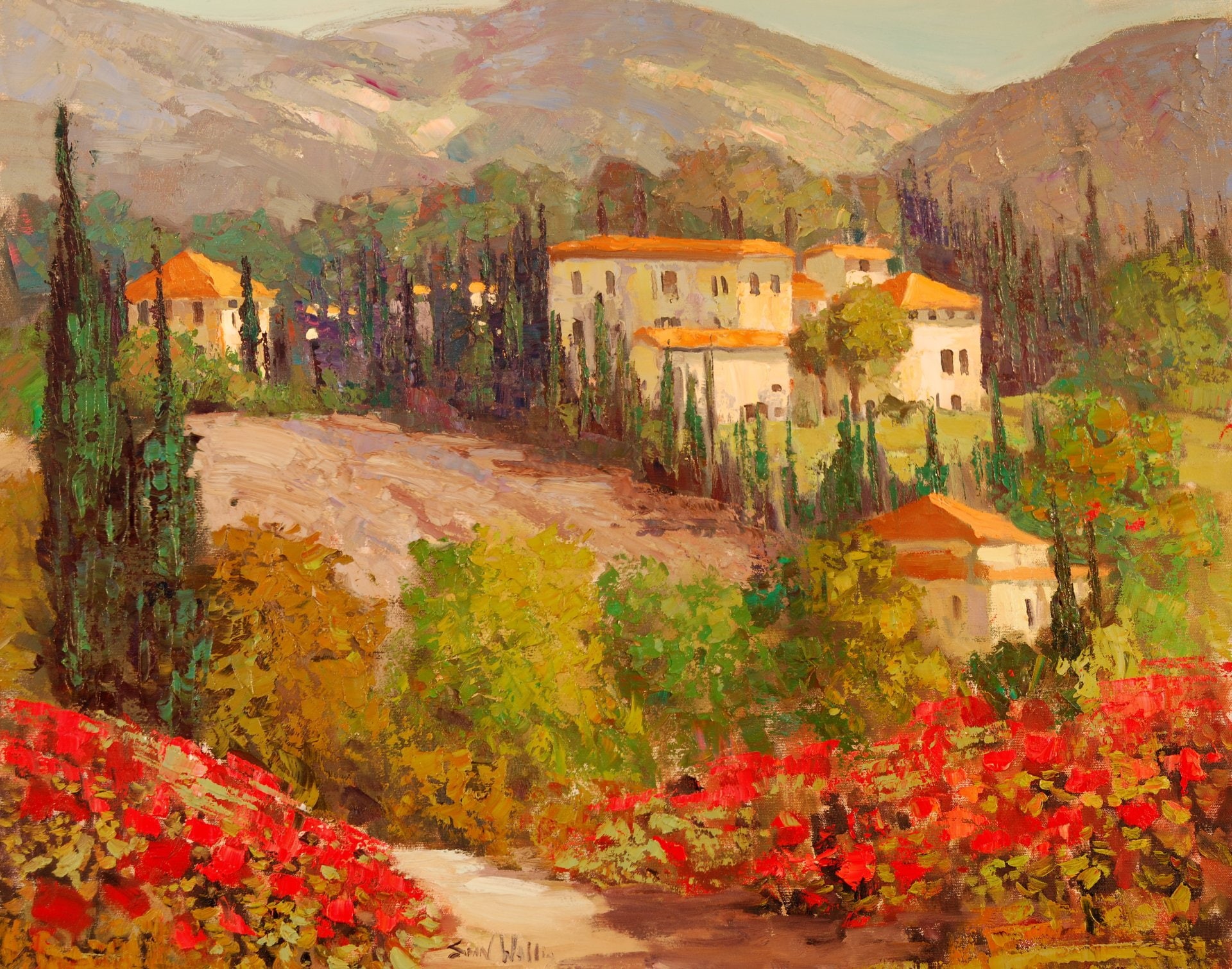 Impressionist, Painting, Italy, Landscape, 1080P, Artistic, Colorful, HD Wallpaper