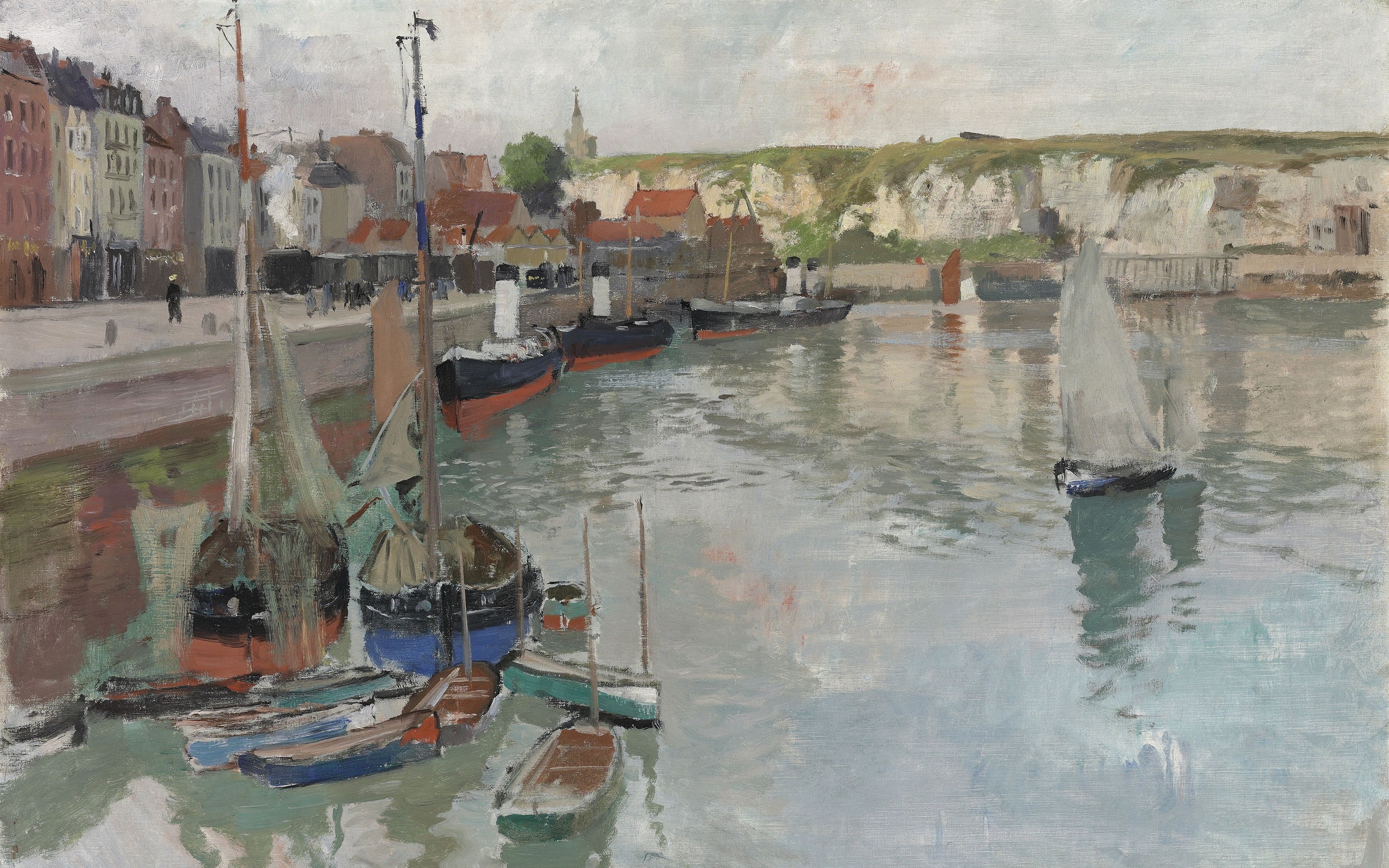Norwegian impressionist painter, 2K, Frits Thaulov, Norwegian painter, Dieppe, Frits Thaulow, oil on canvas, HD Wallpaper