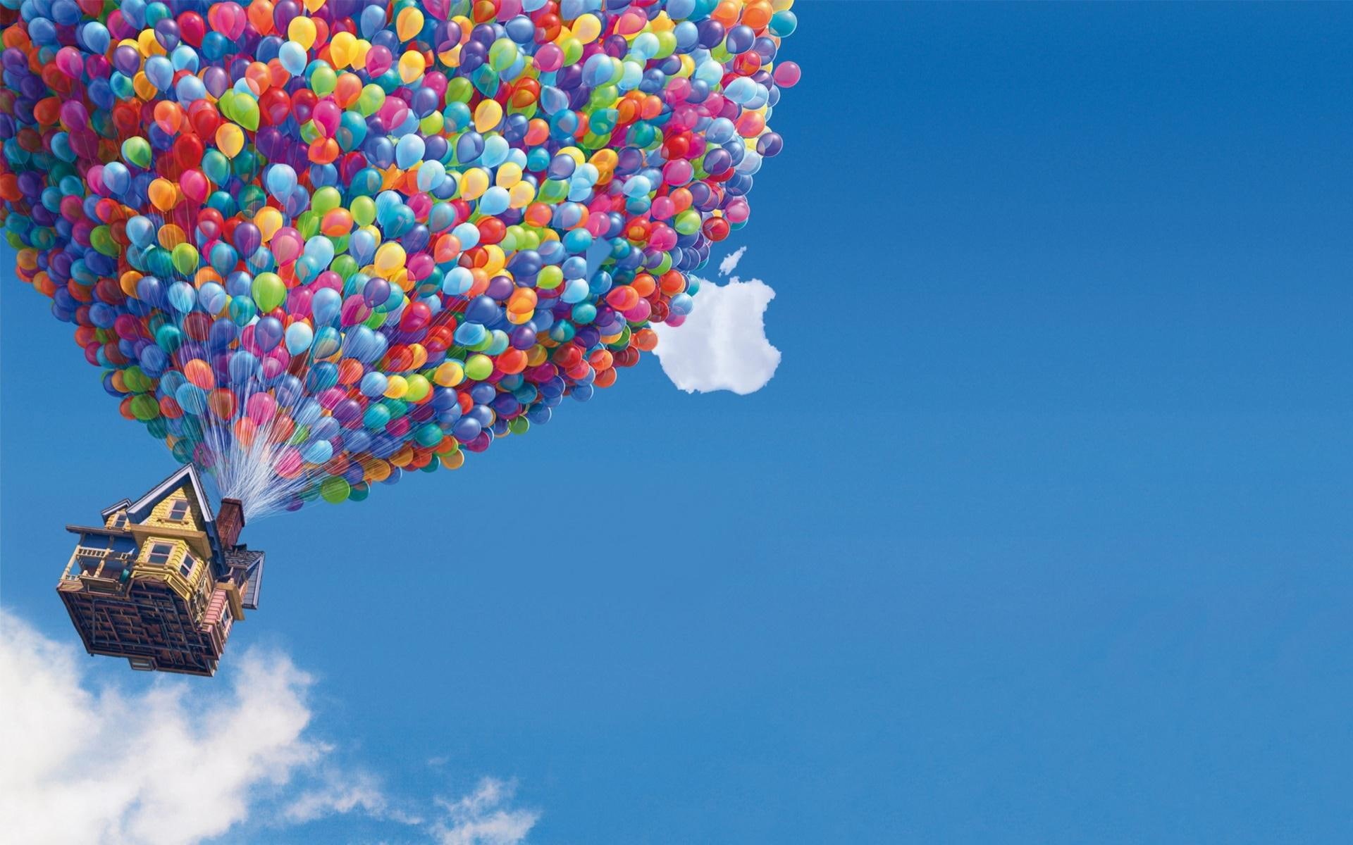 1080P, multicolored, logo, apple, house, balloon, edited, photo, 1920x1200, assorted, balloons, computers, macintosh, HD Wallpaper