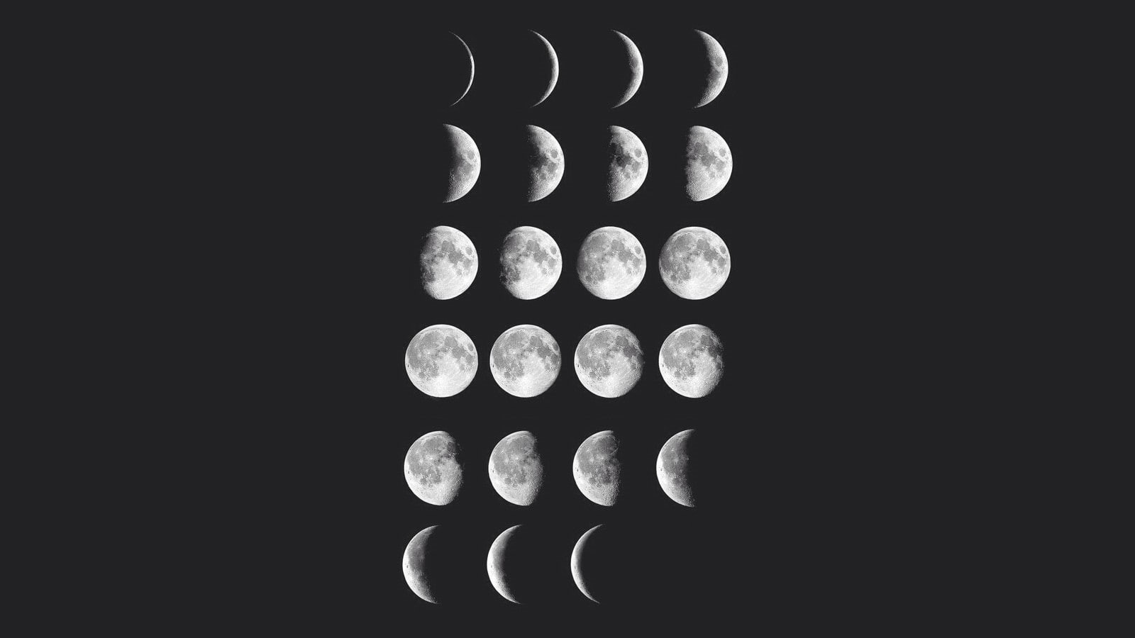 full, crescent, moon, crescent moon, 720P, full moon, HD Wallpaper