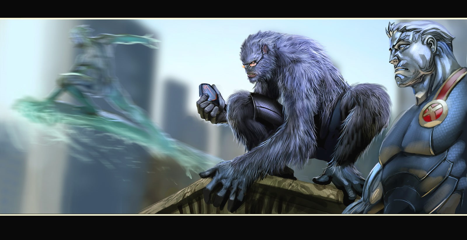 transfer print, representation, primate, Beast (Henry McCoy), human representation, perching, no people, animals in the wild, sculpture, statue, vertebrate, HD Wallpaper