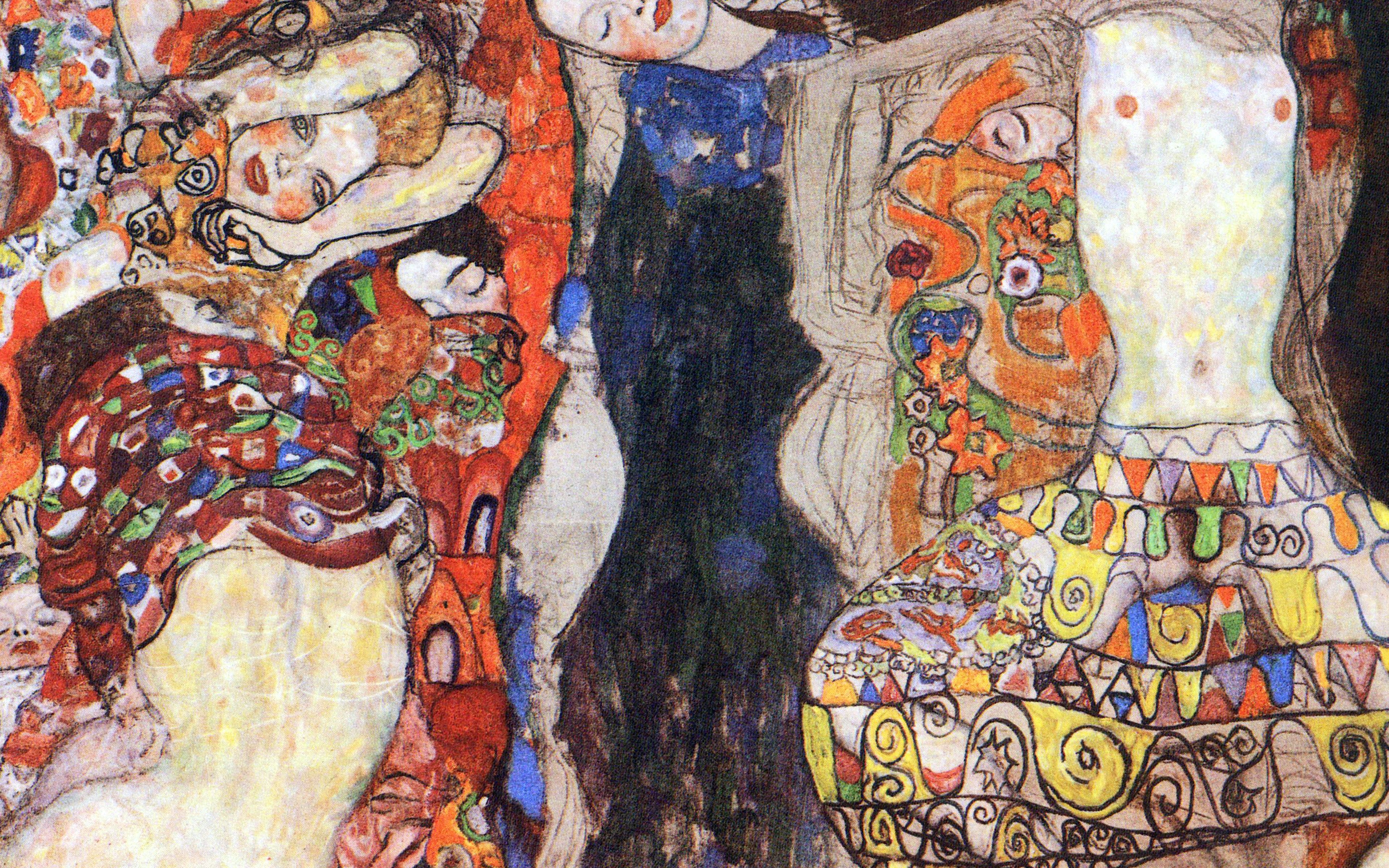 art and craft, human representation, ornate, wall - building feature, representation, creativity, indoors, pattern, textured, klimt, day, trunk, 4K, craft, HD Wallpaper