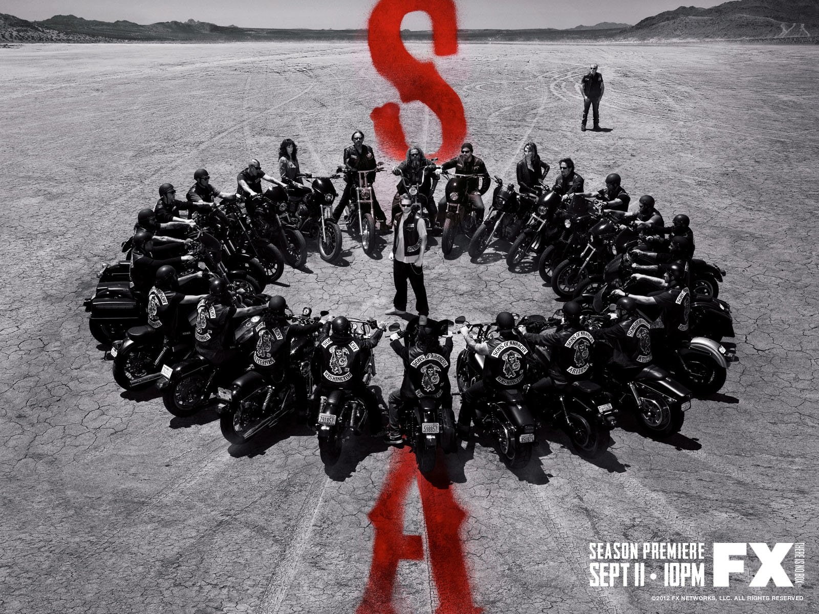 Sons Of Anarchy , TV Show, men, motorcycle, riding, 720P, HD Wallpaper