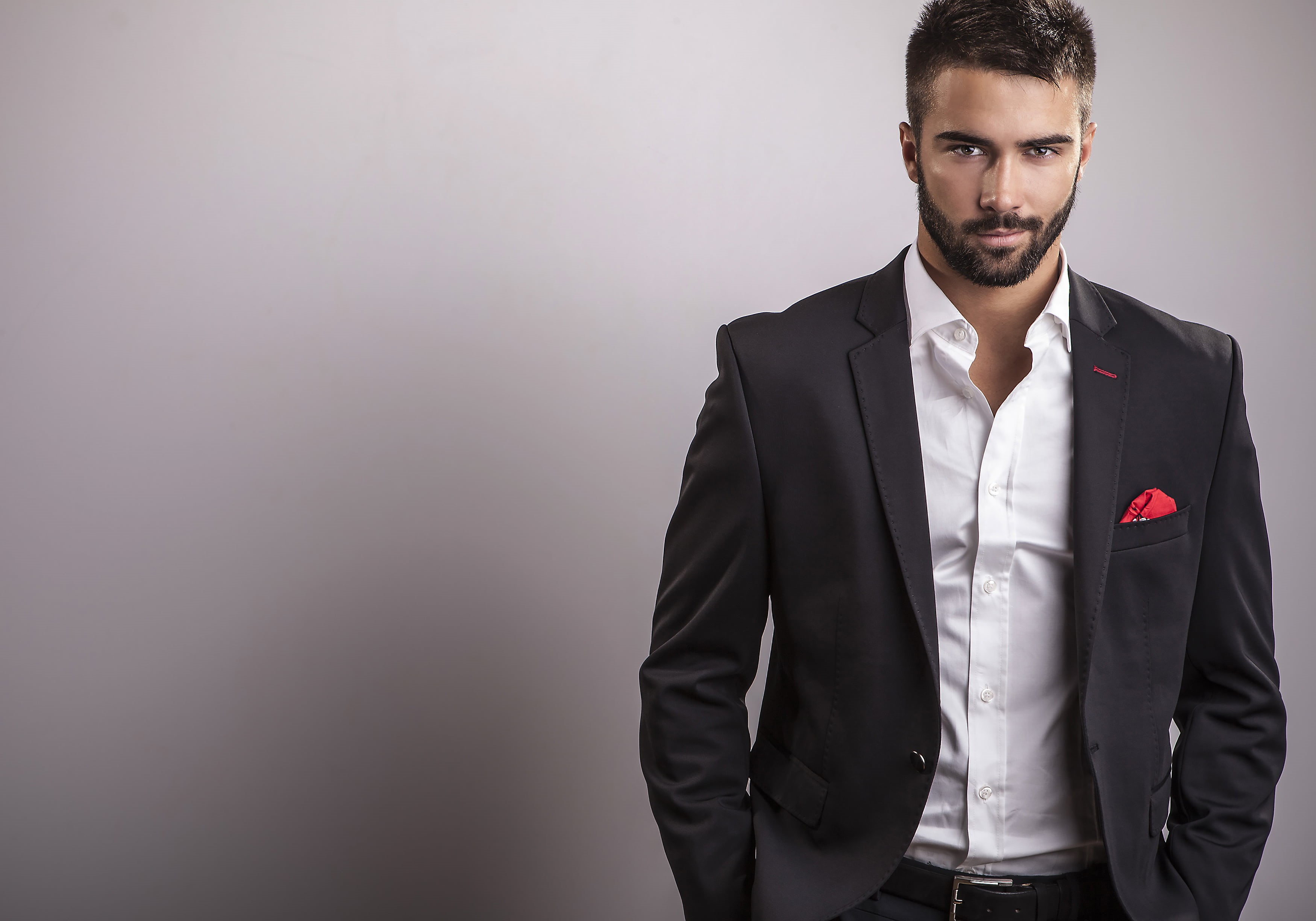 Model, Suit, Beard, 2K, Men, Man, HD Wallpaper