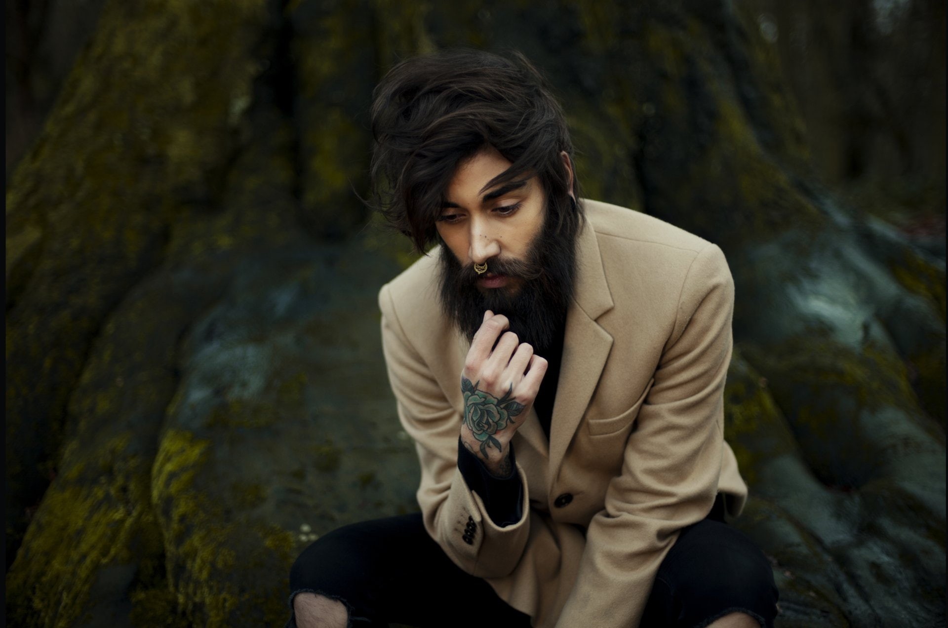 Tattoo, Man, Beard, Model, Men, 1080P, HD Wallpaper