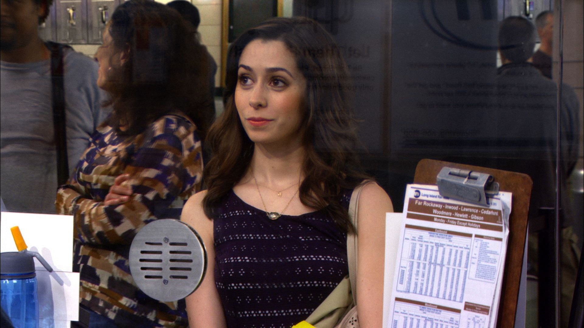 women, How I Met Your Mother, retail, portrait, 1080P, hairstyle, young women, long hair, shopping, young adult, lifestyles, Cristin Milioti, casual clothing, HD Wallpaper