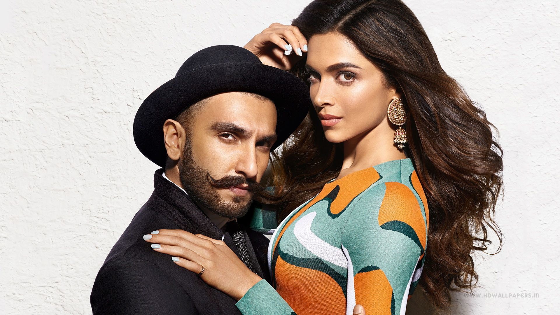 hat, Singh, Padukone, men, young women, couple - relationship, lifestyles, Ranveer, young men, fashion, heterosexual couple, 1080P, portrait, wall - building feature, HD Wallpaper