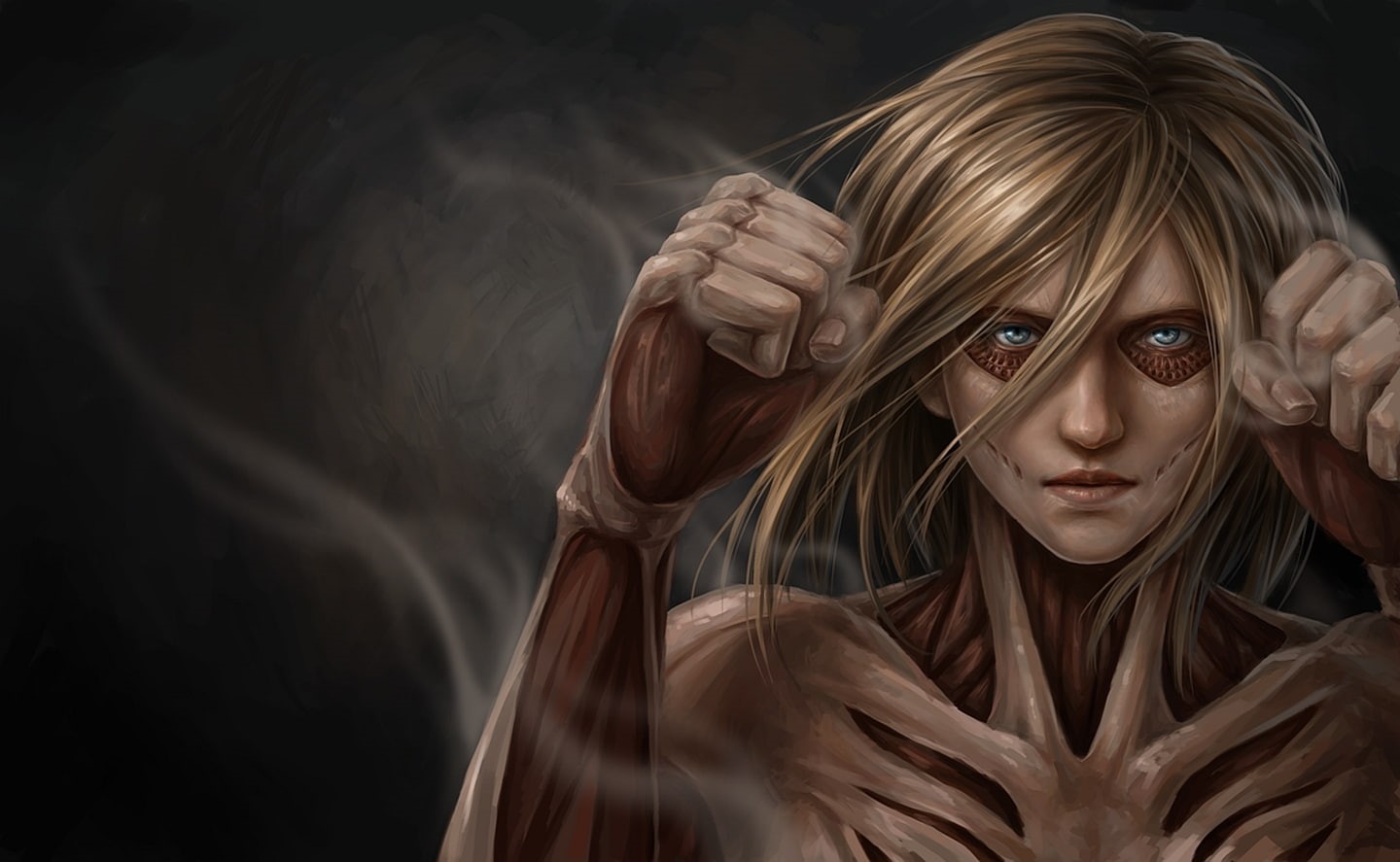 720P, Titan, Anime, Blonde, Annie Leonhart, Shingeki No Kyojin, Blue Eyes, Attack On Titan, HD Wallpaper