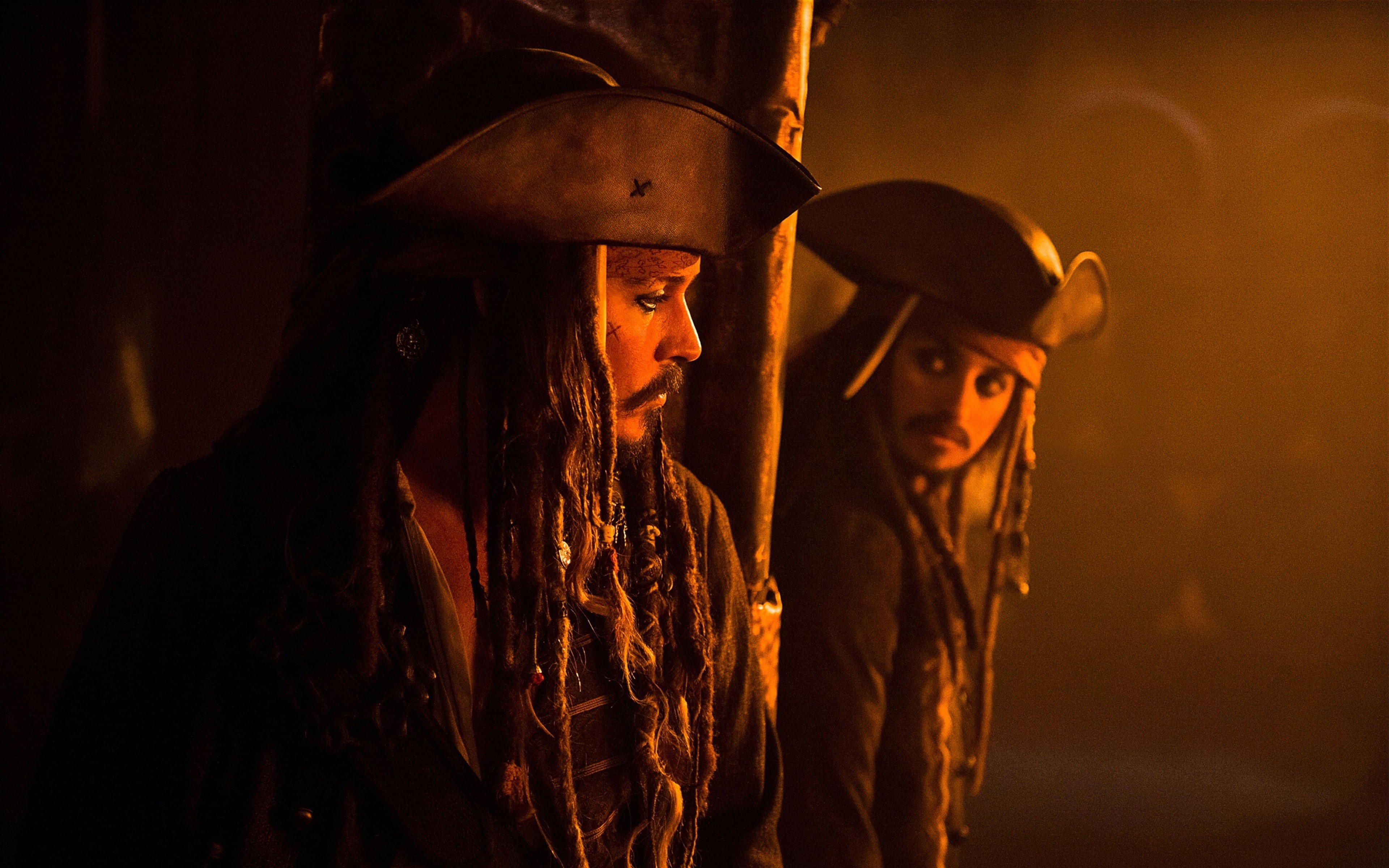 sparrow, movies, johnny, cruz, caribbean, captain, 4K, tides, penelope, depp, angelica, teach, stranger, jack, pirates, HD Wallpaper