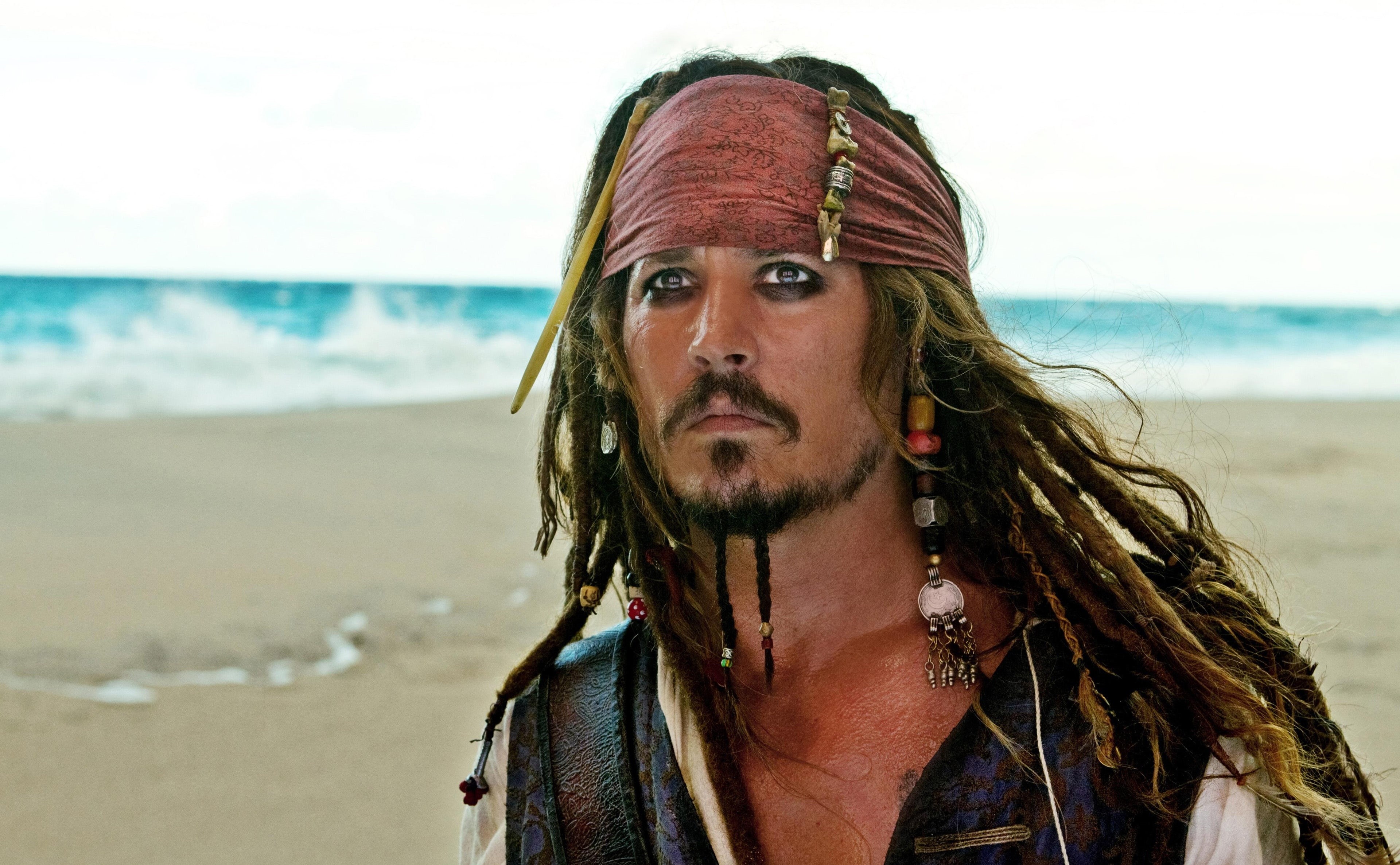 Stranger, hairstyle, contemplation, nature, beach, Movies, lifestyles, Captain, hair, beautiful woman, Pirates Of The Caribbean, long hair, leisure activity, HD Wallpaper