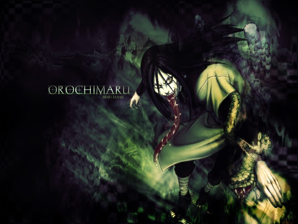 Naruto: Shippuden, snakes, x, anime, orochimaru, art, shippuden, naruto, hd, 480P, HD Wallpaper