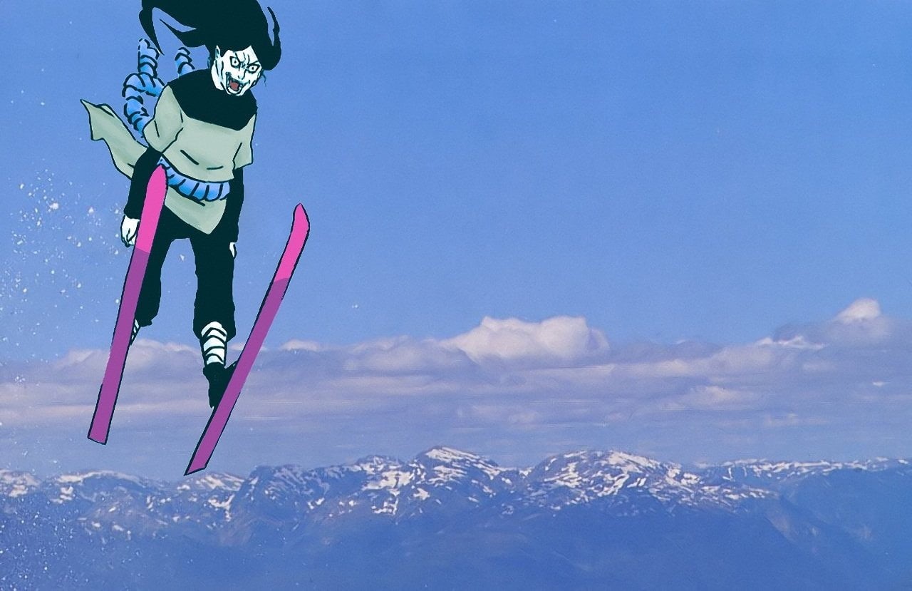 cold temperature, winter, snowcapped mountain, blue, winter sport, sky, mountain, beauty in nature, sport, Anime, 720P, mountain peak, day, vacations, HD Wallpaper