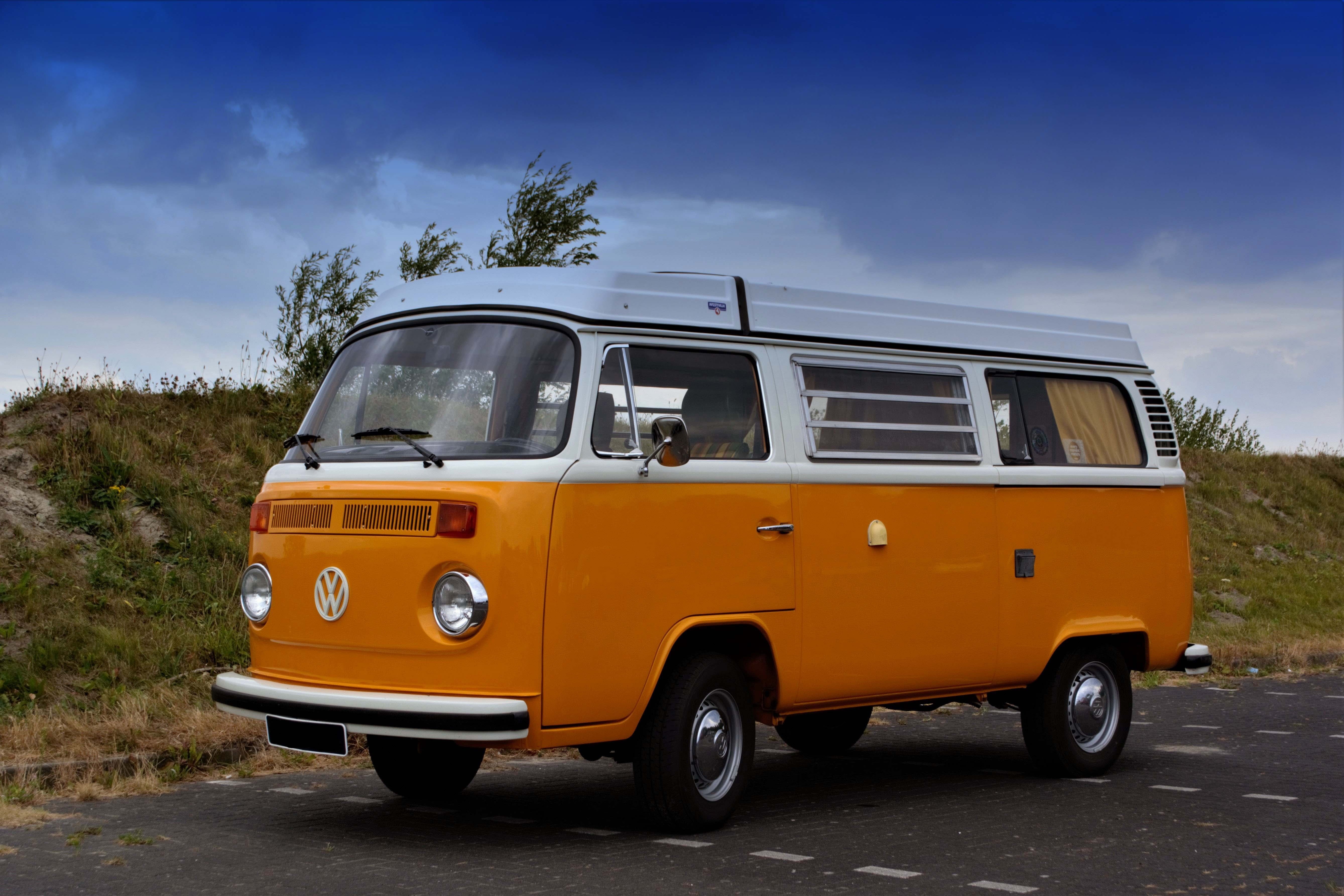plant, stationary, automotive, nature, motor vehicle, camping bus, car, vehicle, retro, camper, travel, street, volkswagen, land vehicle, bus, vehicles, HD Wallpaper