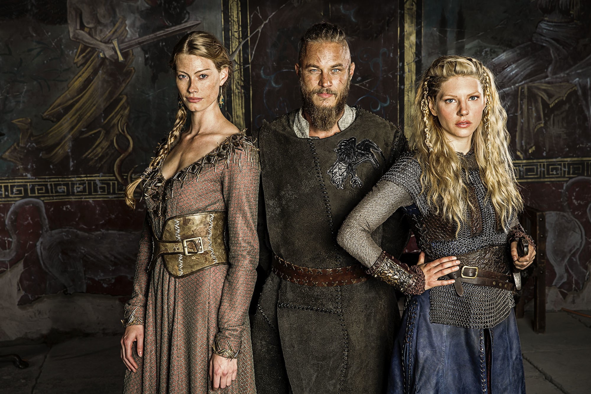 Ragnar Lothbrok, The Vikings, Alyssa Sutherland, Aslaug, Lagertha, 1080P, drama, the series, Vikings, historical, Travis Fimmel, Katheryn Winnick, HD Wallpaper