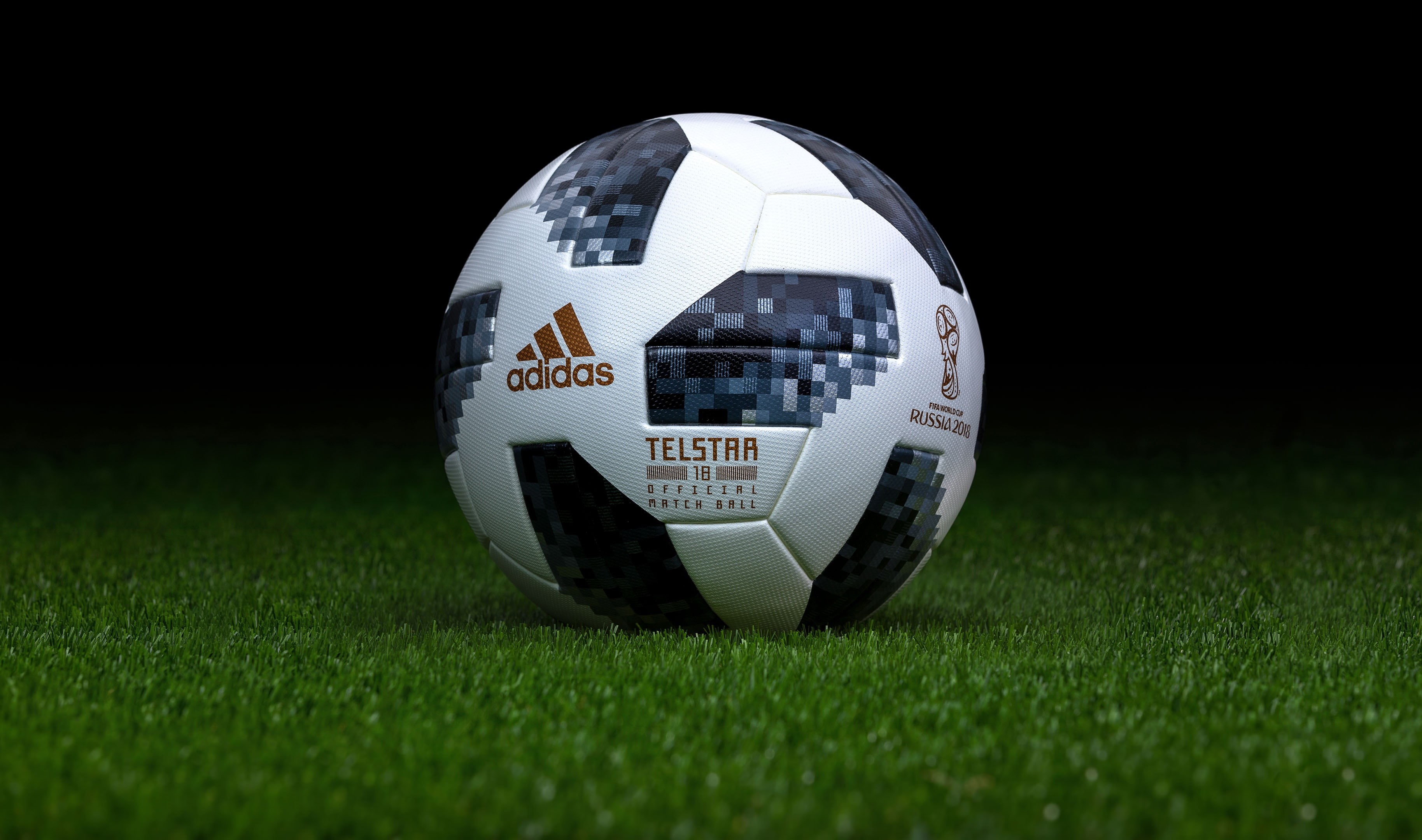ball, sports equipment, The world Cup in Russia, stadium, white, Russia 2018, Football, The official soccer ball of world Cup 2018, Telstar 18, plant, night, HD Wallpaper
