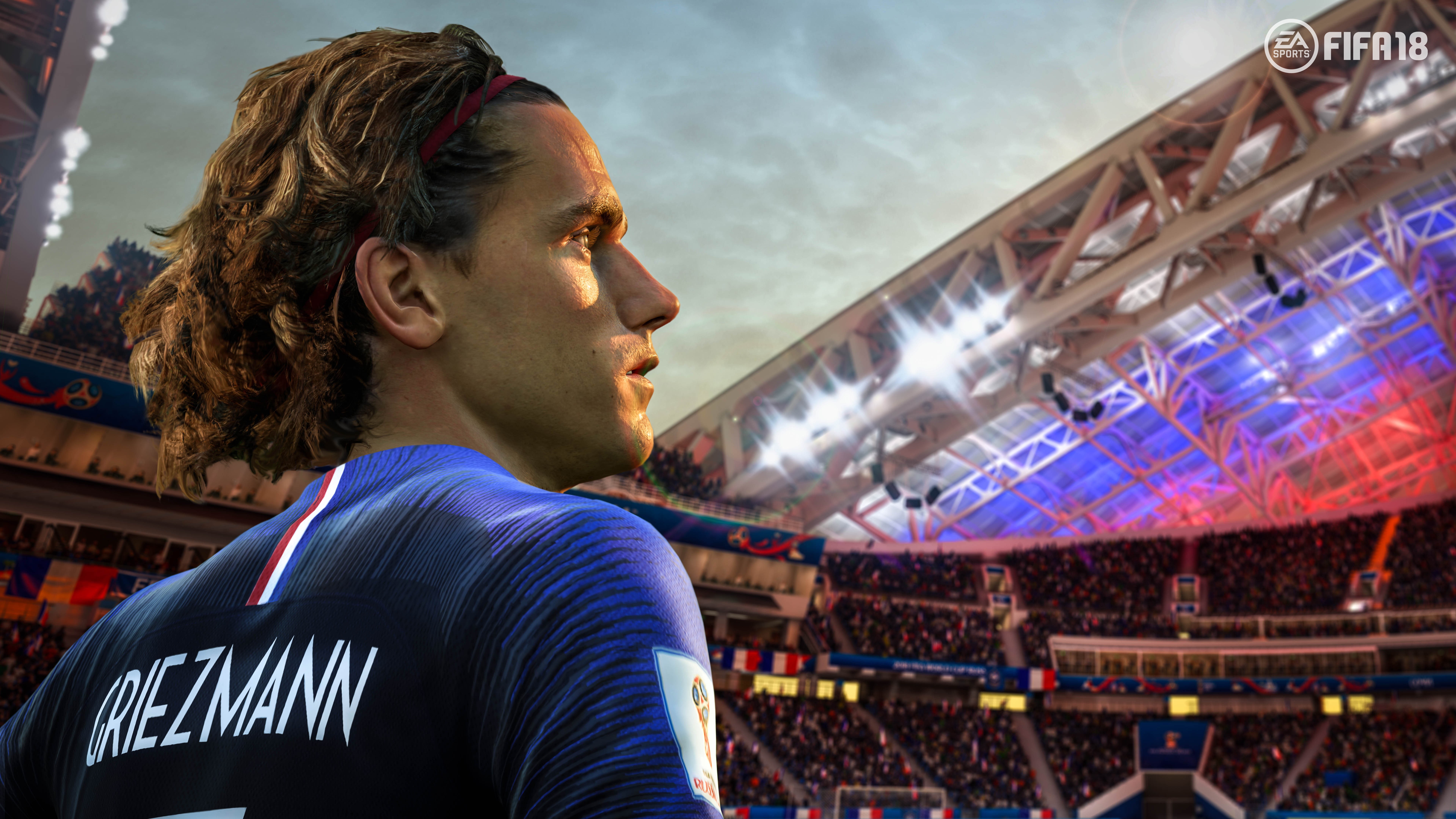 stadium, standing, spectator, side view, young adult, sky, sport, headshot, arts culture and entertainment, pc games, 4k, soccer, fifa 18, looking, people, HD Wallpaper