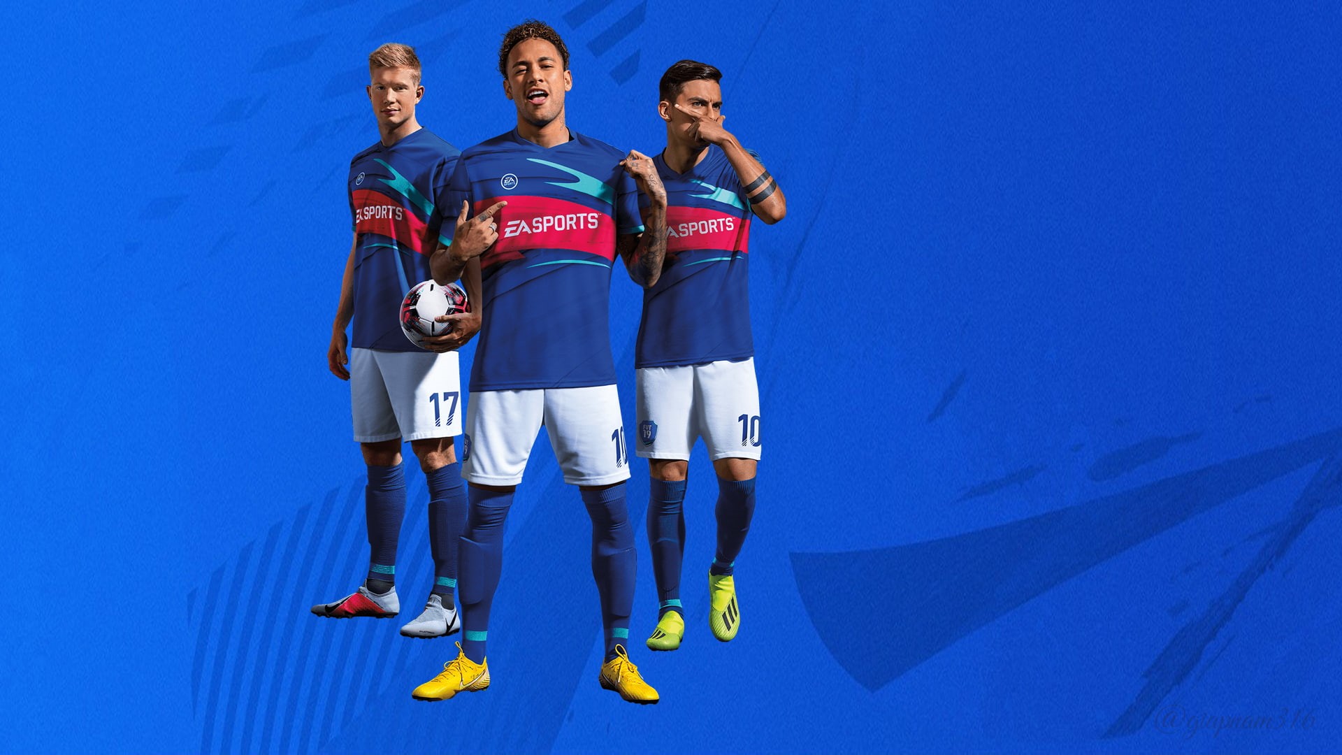 Neymar, men, 1080P, Kevin de Bruyne, Paulo Dybala, FIFA Online 4, video games, HD Wallpaper