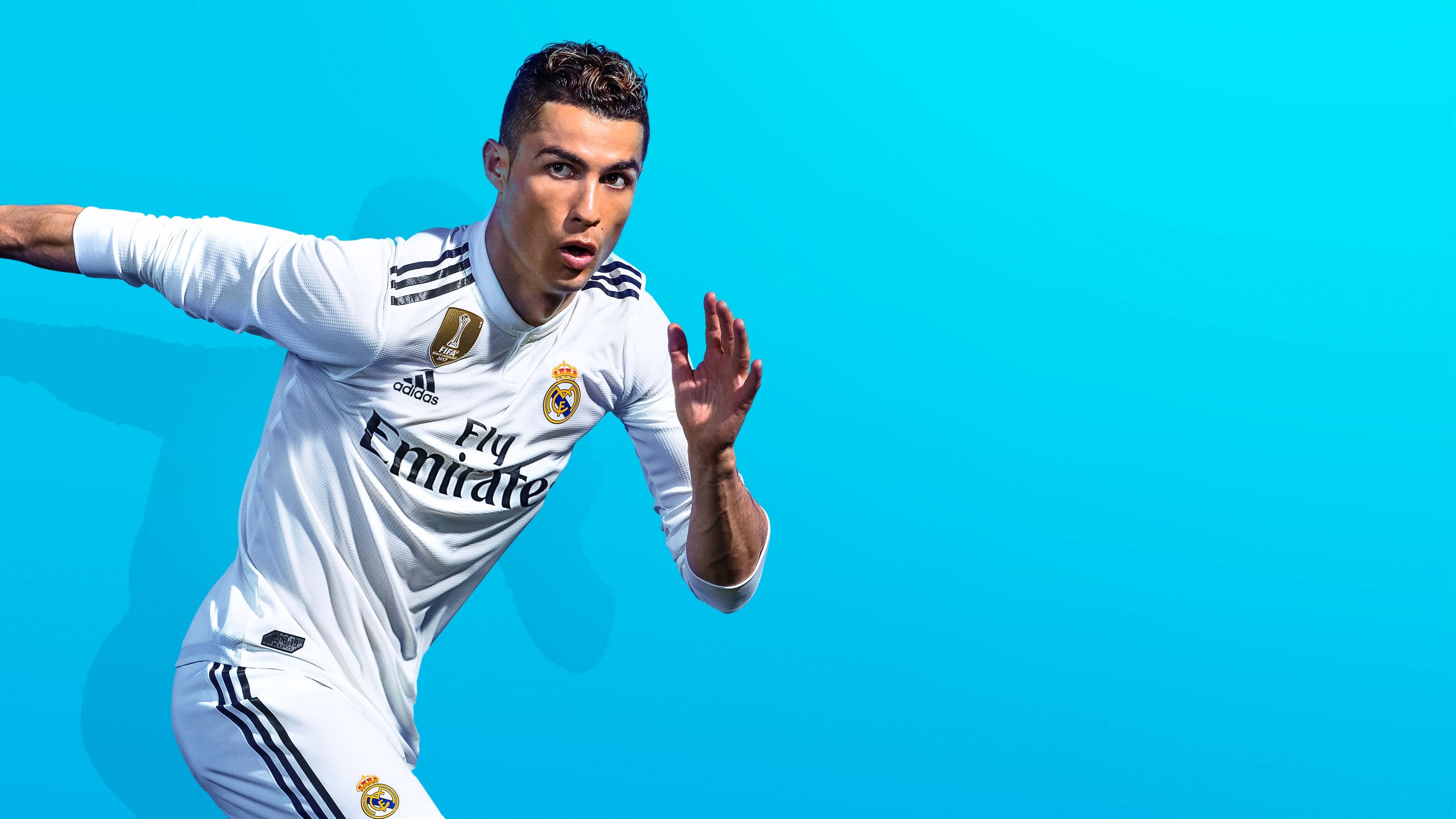 blue background, 4K, hairstyle, human body part, lifestyles, young adult, human arm, athlete, sport, adult, copy space, leisure activity, casual clothing, HD Wallpaper