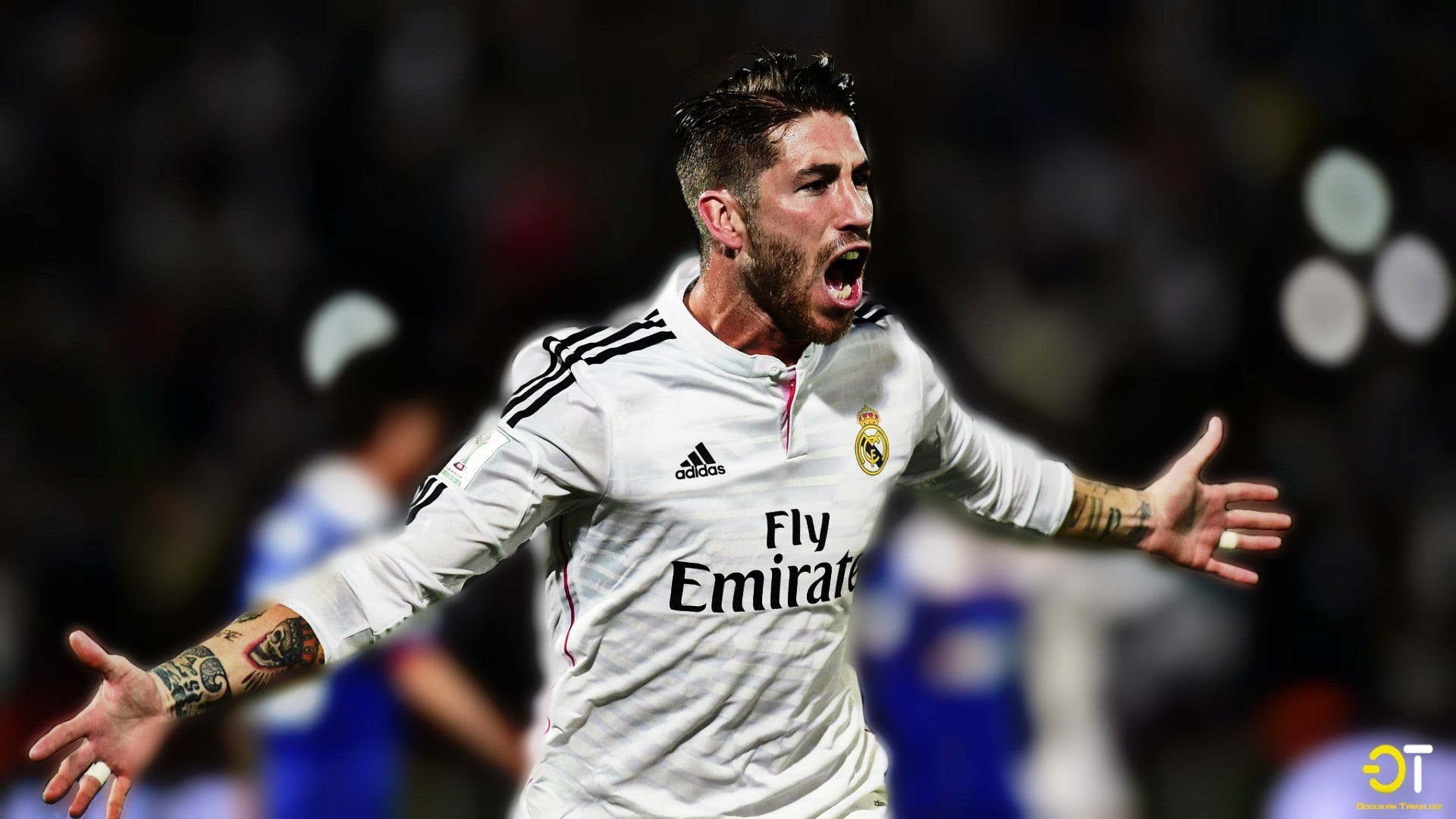 shirt, fly, human body part, Ramos, football, performance, celebration, player, adidas, performing Arts Event, editorial, henley, Sergio Ramos, emirates, HD Wallpaper