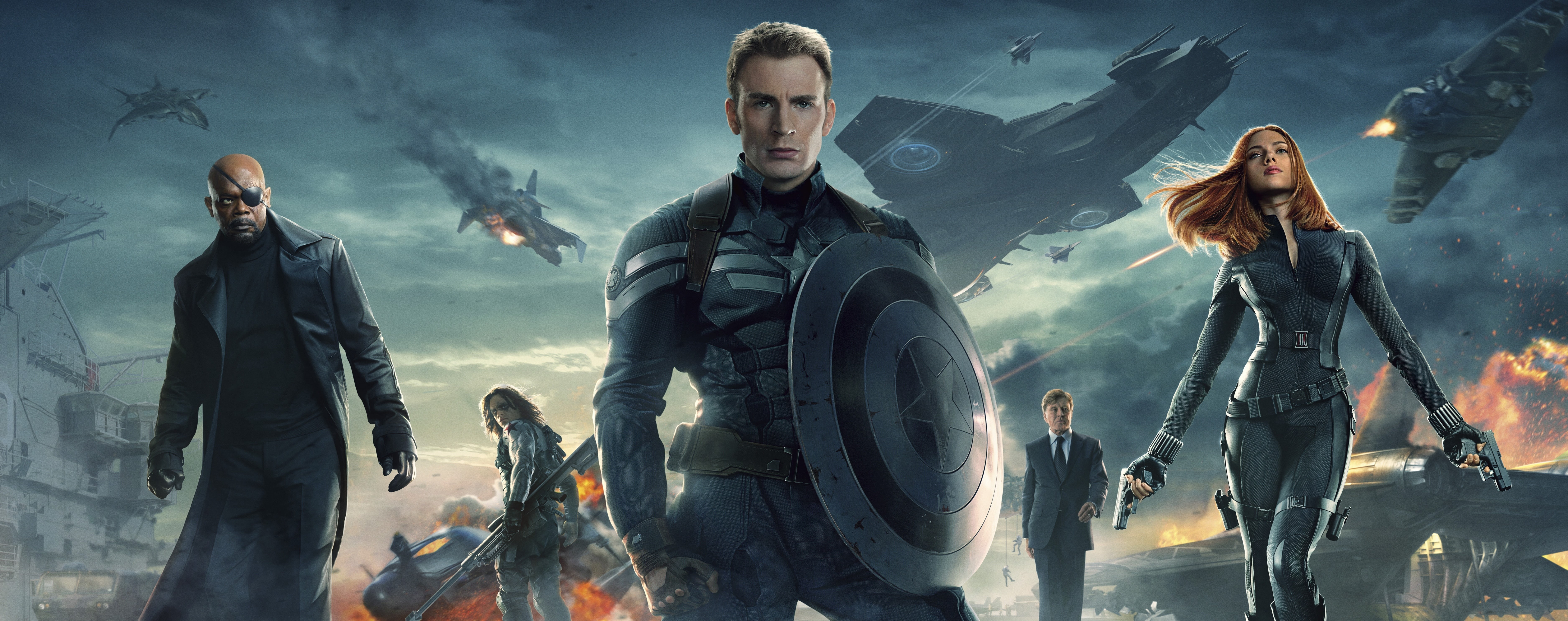 Captain America:, chris evans, smoke - physical structure, males, sky, Film, emotion, Captain America, Movie, nature, natasha romanoff, conflict, group of people, HD Wallpaper