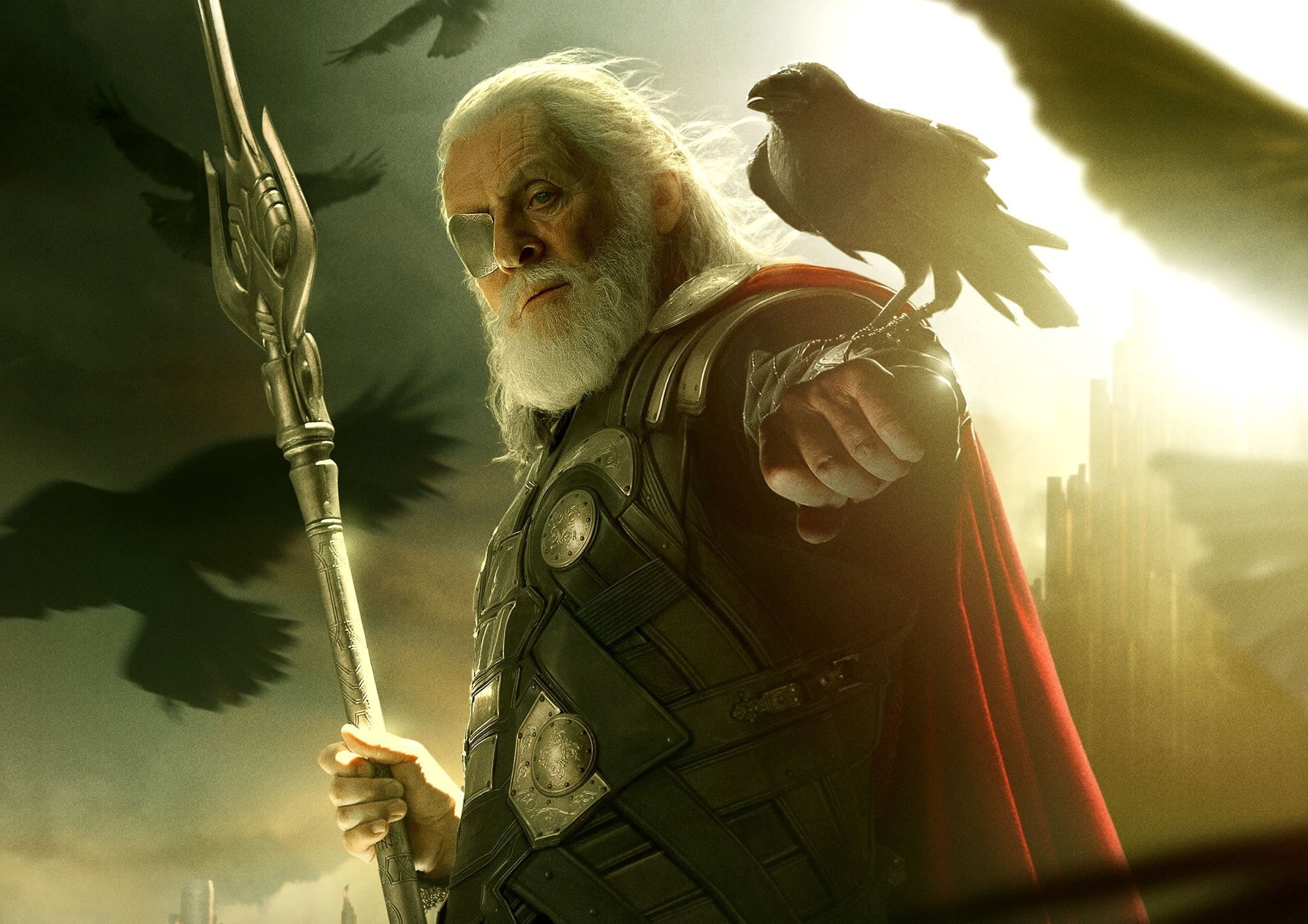 disguise, thor, God, costume, Hero, day, nature, sunlight, Raven, men, indoors, standing, real people, One, musical instrument, odin, adult, one person, HD Wallpaper