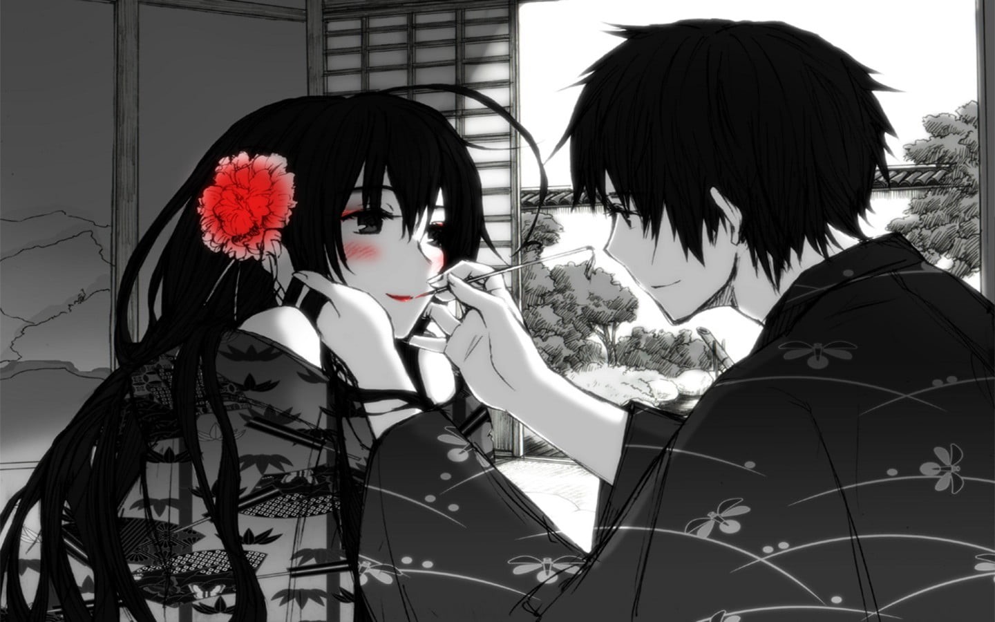 women, 720P, flowers, young adult, Axis Powers Hetalia , plant, portrait, day, hairstyle, anime, lifestyles, real people, two people, young women, outdoors, HD Wallpaper