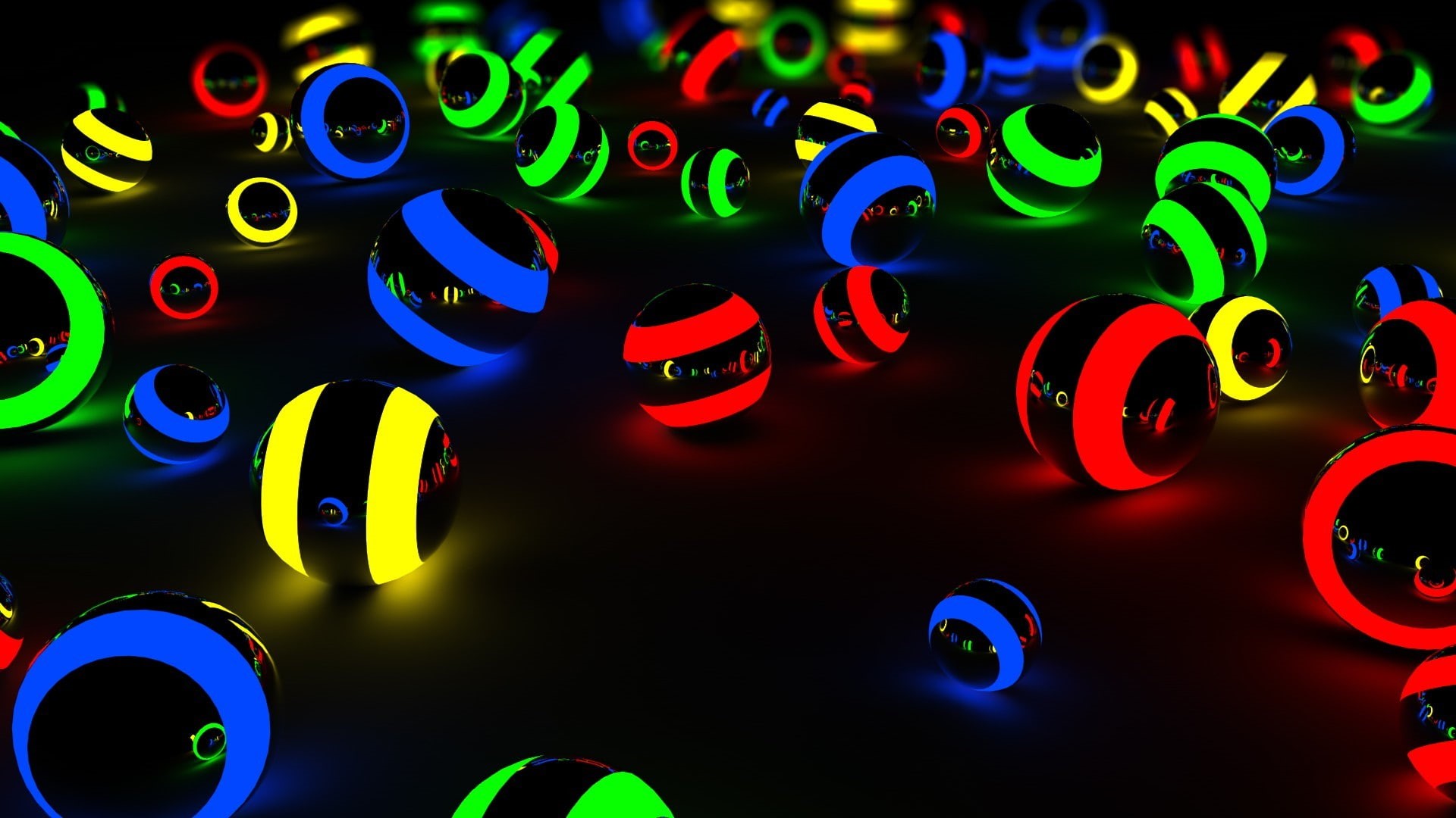 music, large group of objects, billiards, digital art, 1080P, shape, night, vibrant color, lighting equipment, neon, light - natural phenomenon, nightlife, HD Wallpaper