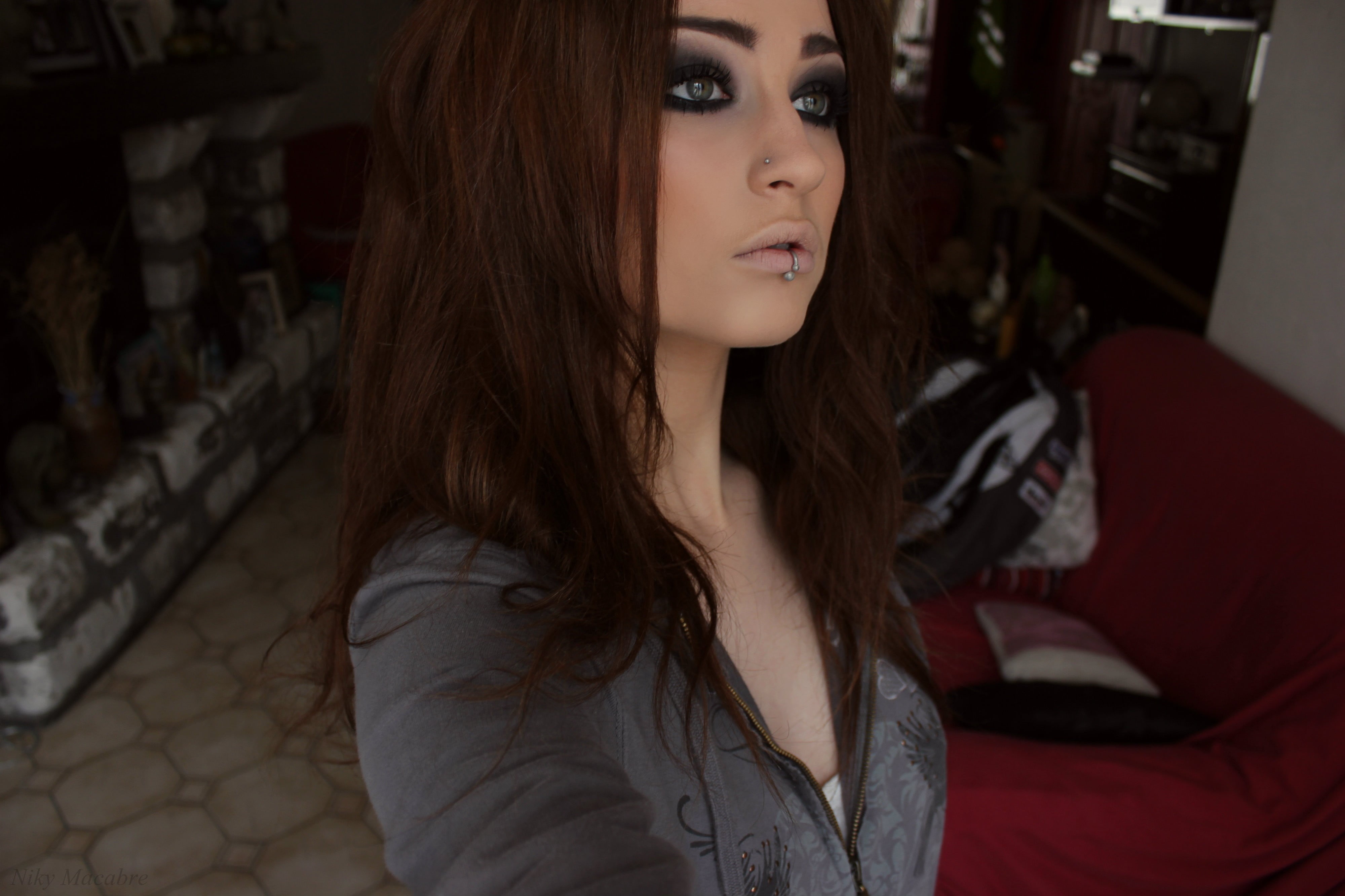 front view, young adult, lolina green, teenager, beautiful woman, 4K, long hair, portrait, adult, contemplation, indoors, women, lifestyles, juicy lips, HD Wallpaper