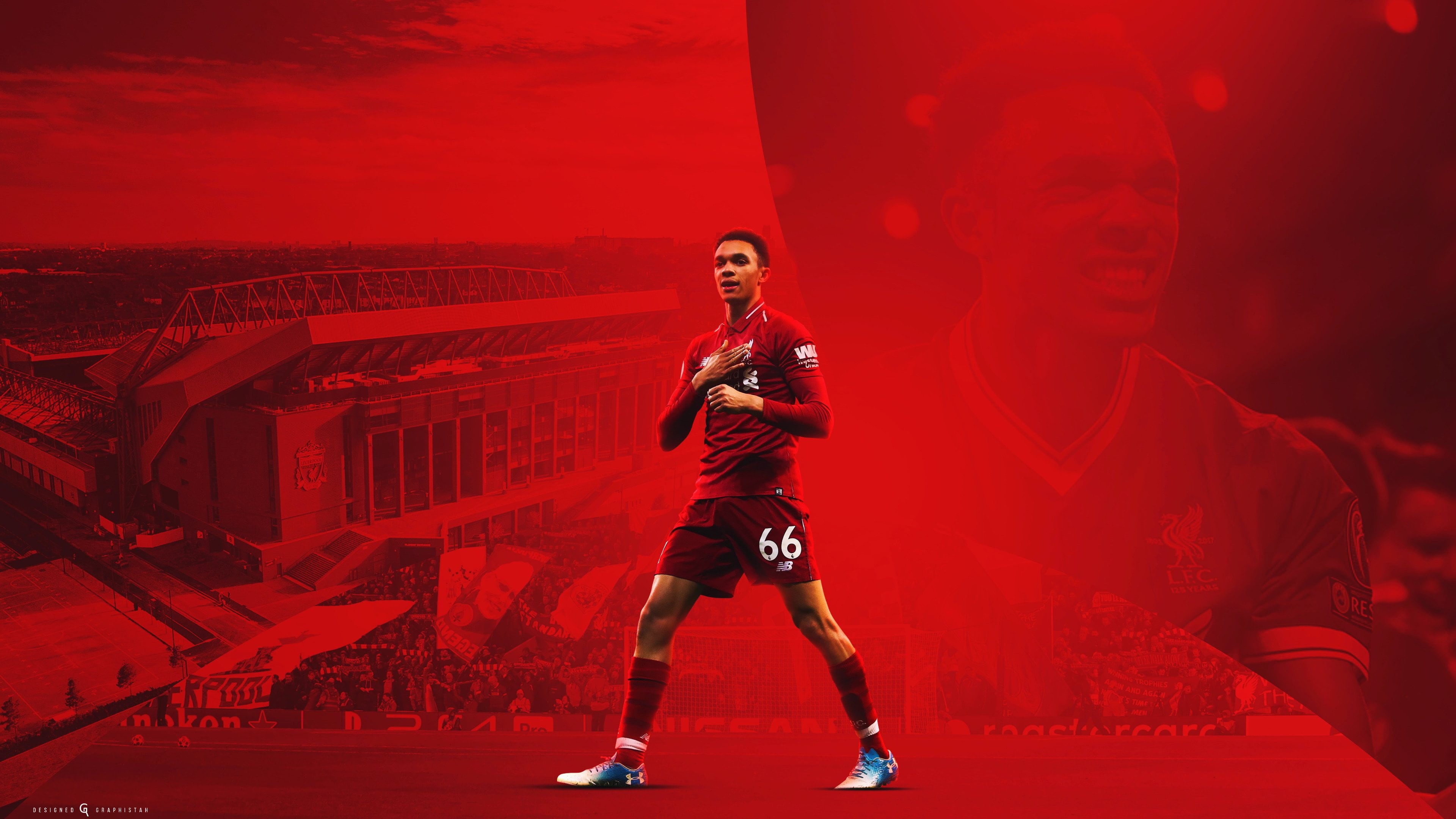 Soccer, 4K, Liverpool F.C., Trent Alexander-Arnold, HD Wallpaper